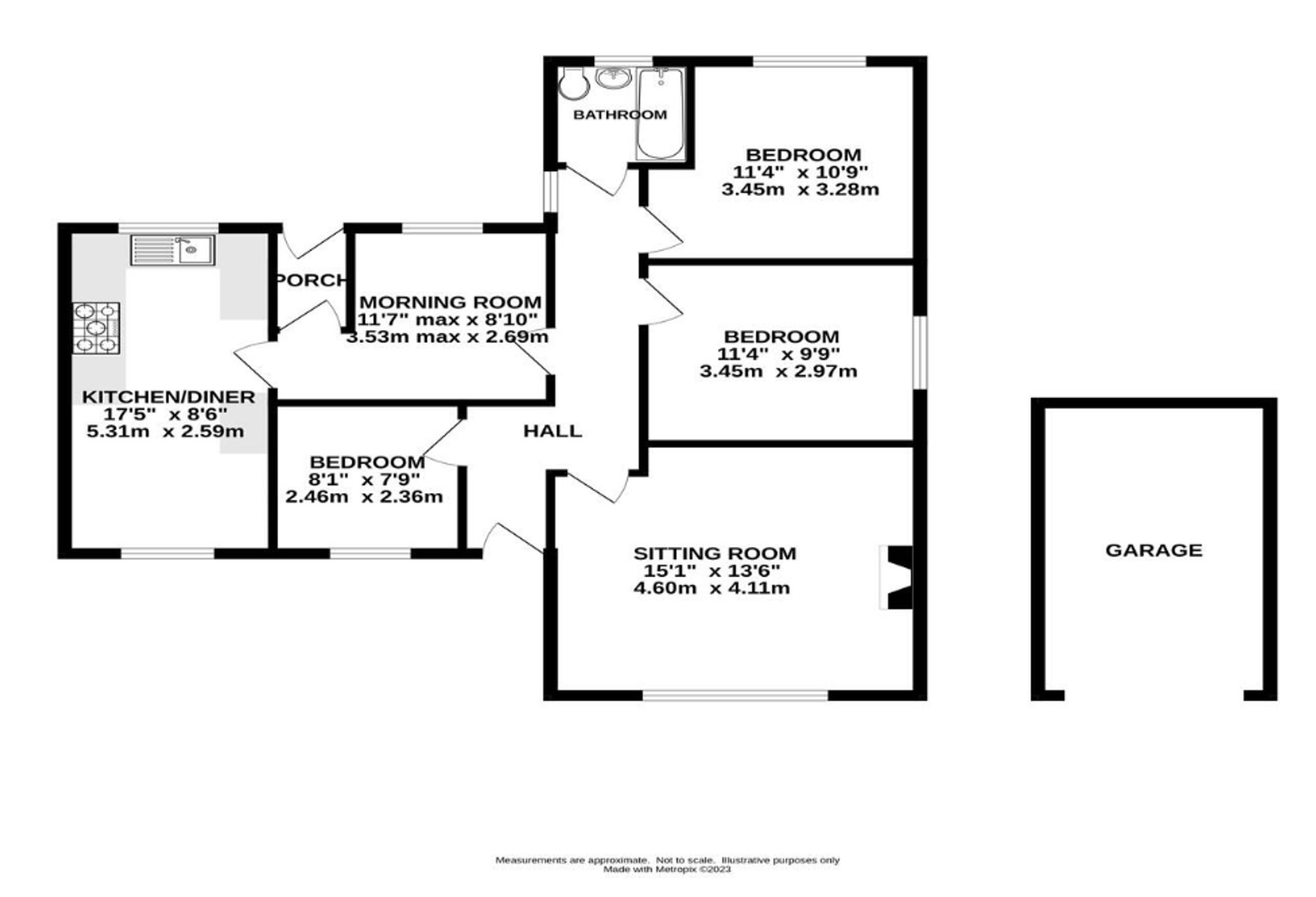 Three Gables Ridge Lane, High Peak floorplan