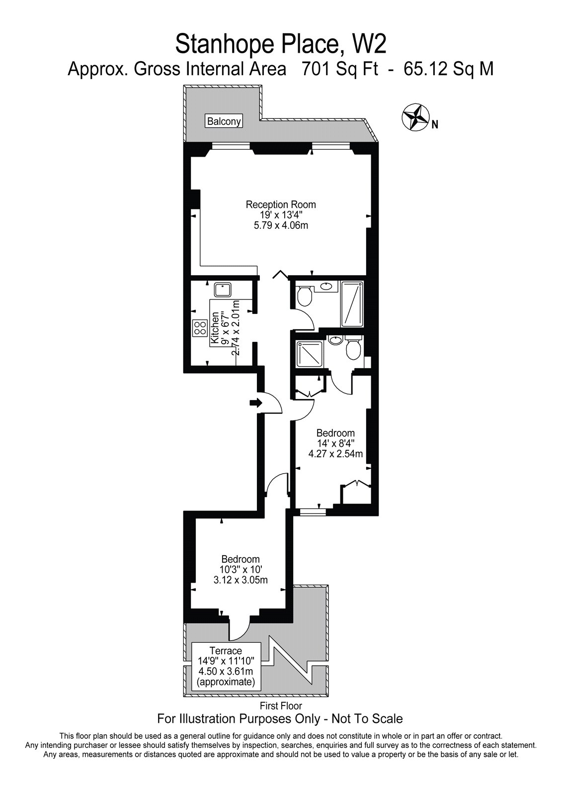 2 Bedrooms Flat to rent in Stanhope Place, London W2
