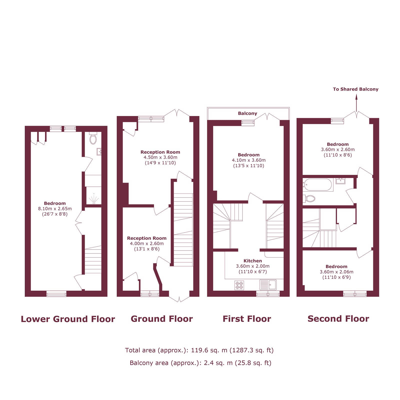 18, Alphabet Square, London floorplan