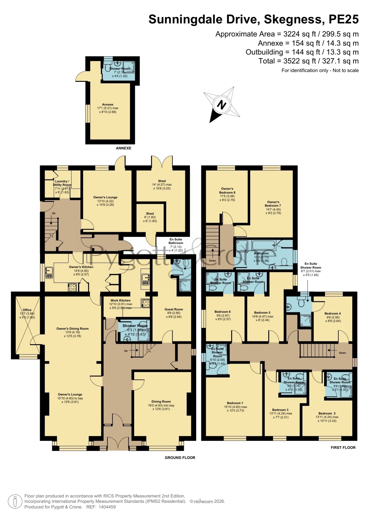 Philmar Guest House, 28 Sunningdale Drive, Skegness floorplan