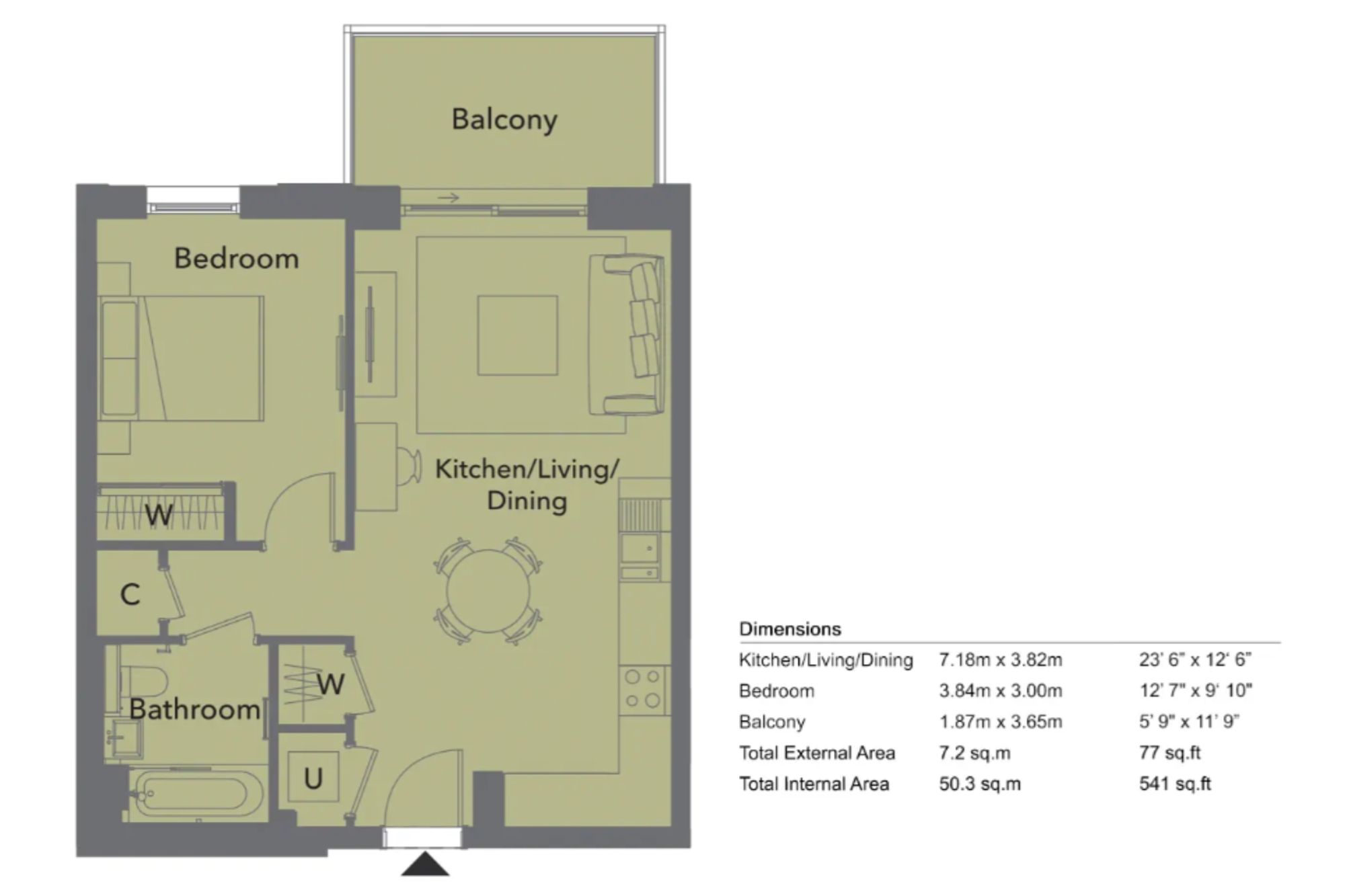 A2.08.03 Heron Wharf 141 Leven Rd, Aberfeldy Village, London floorplan