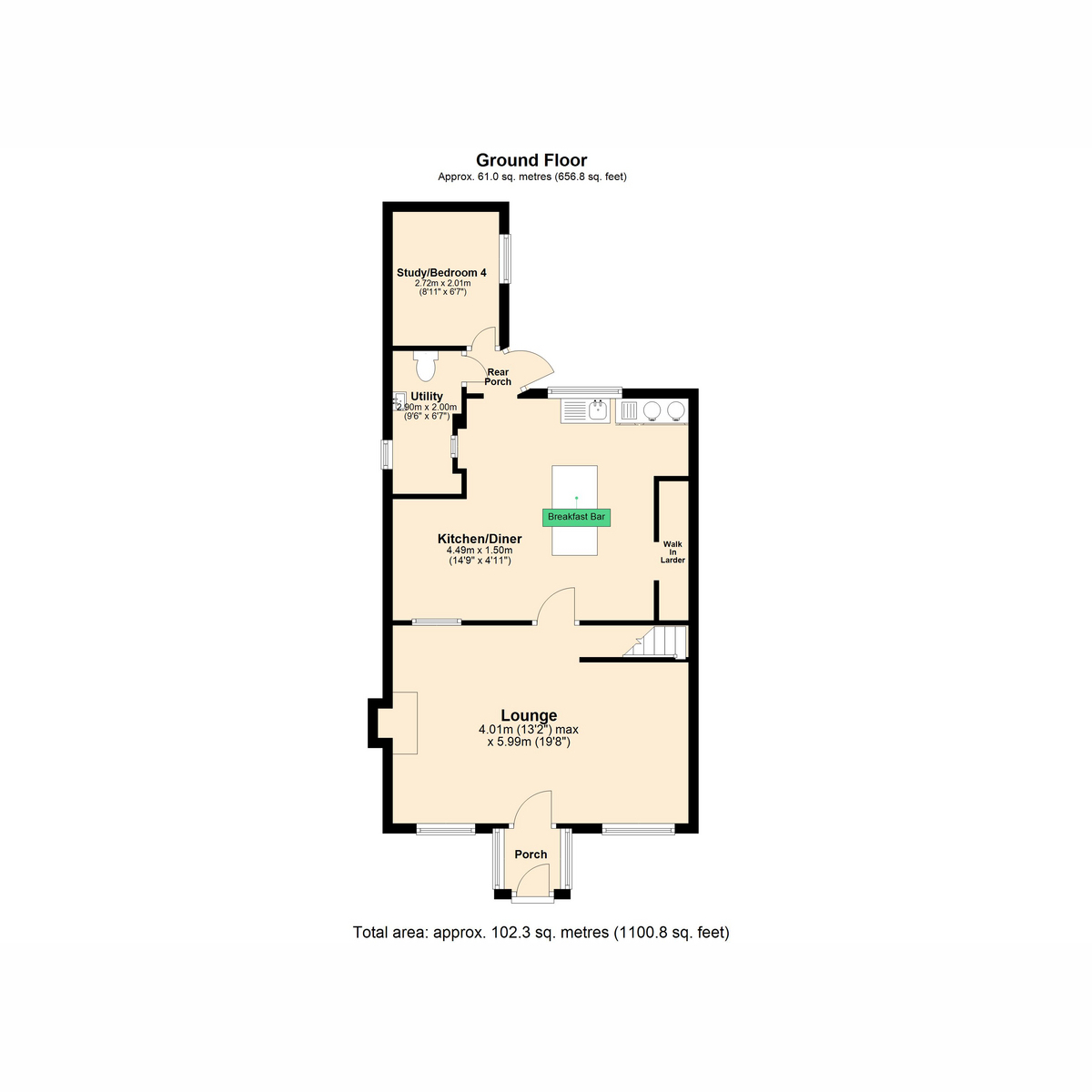 3, Walkham Terrace, Yelverton floorplan