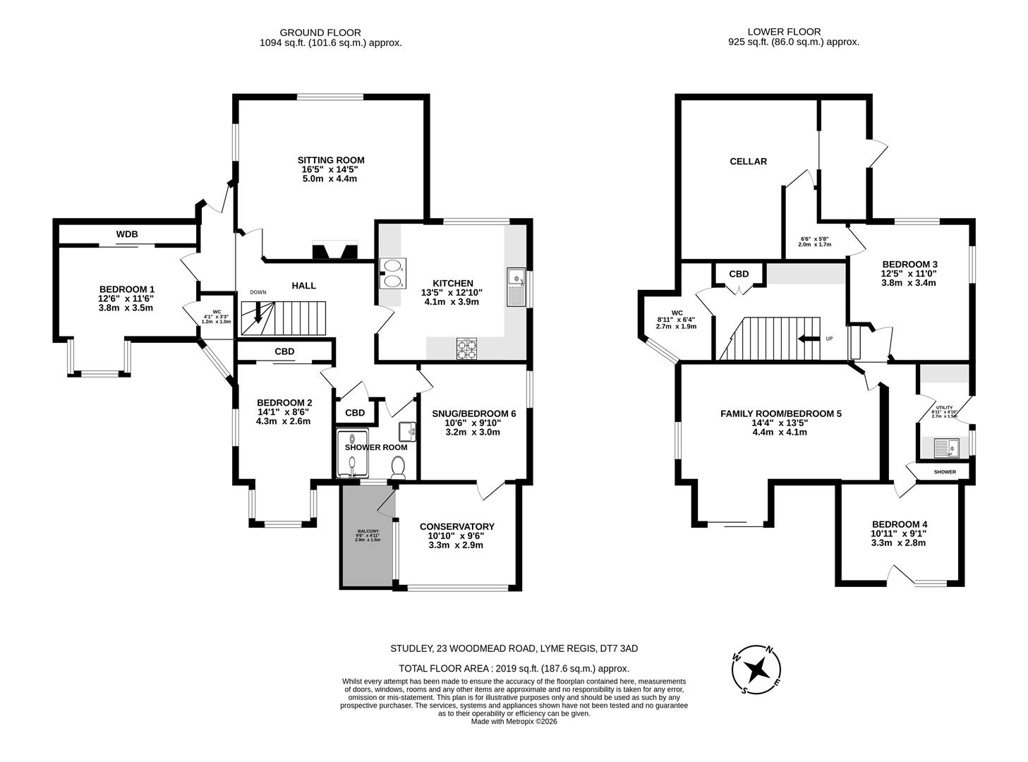 Studley, 23, Woodmead Road, Lyme Regis floorplan