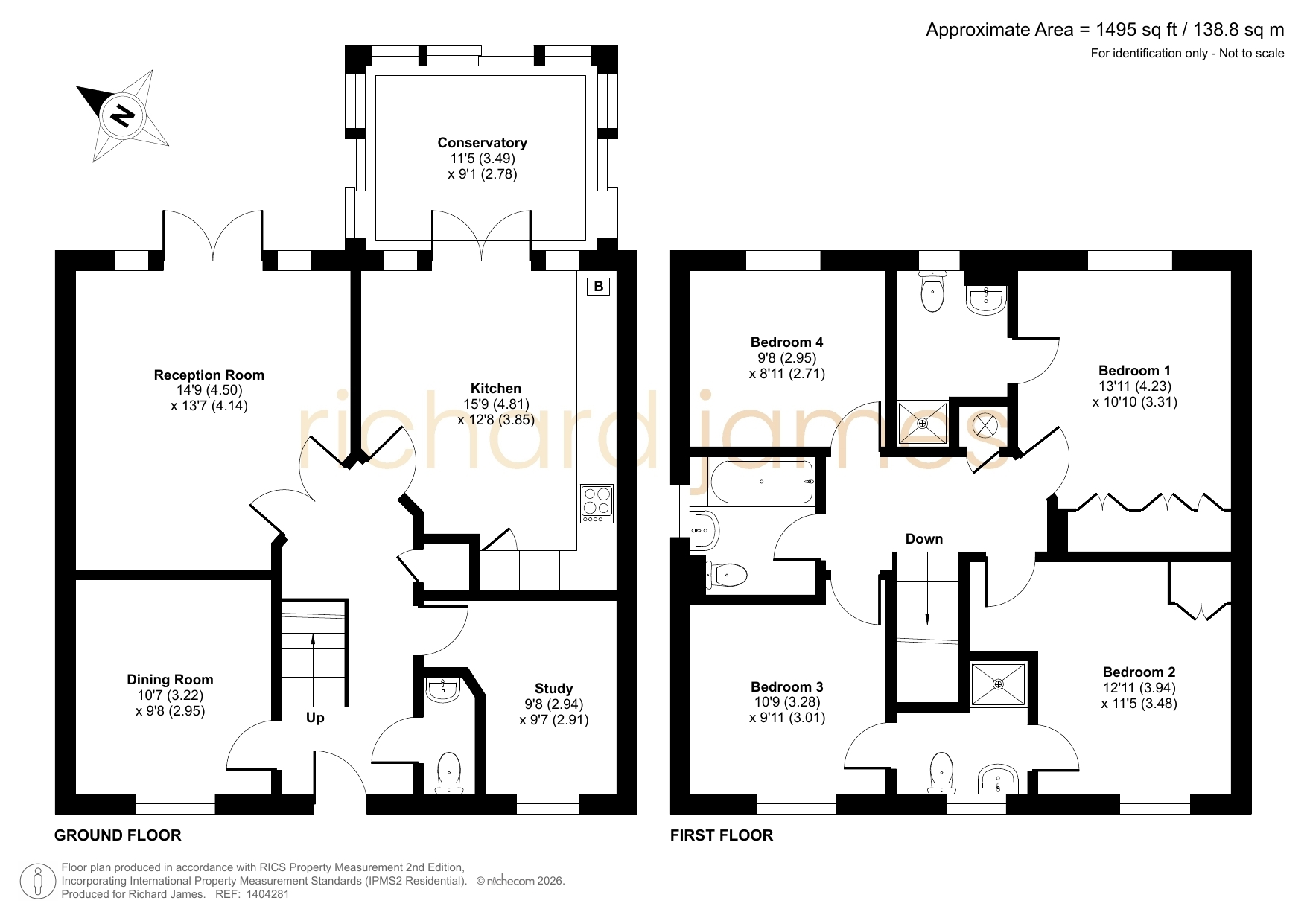 12, Fitzpiers Close, Swindon floorplan