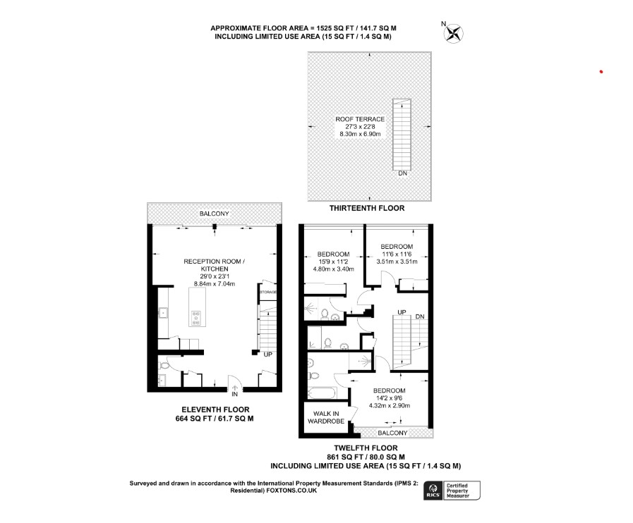 Penthouse 2 Centre Heights 137, Finchley Road, London floorplan