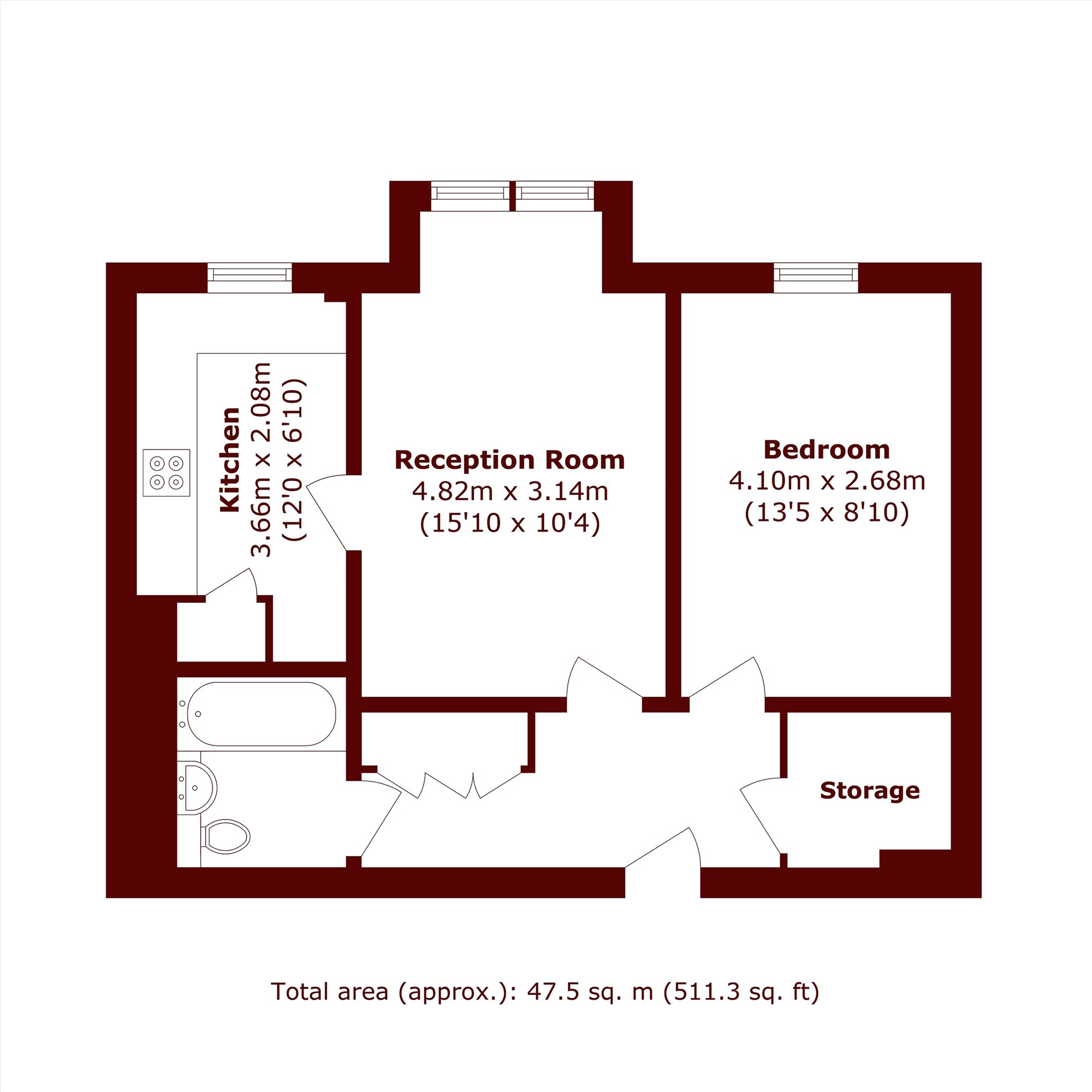 48, Ruddstreet Close, London floorplan
