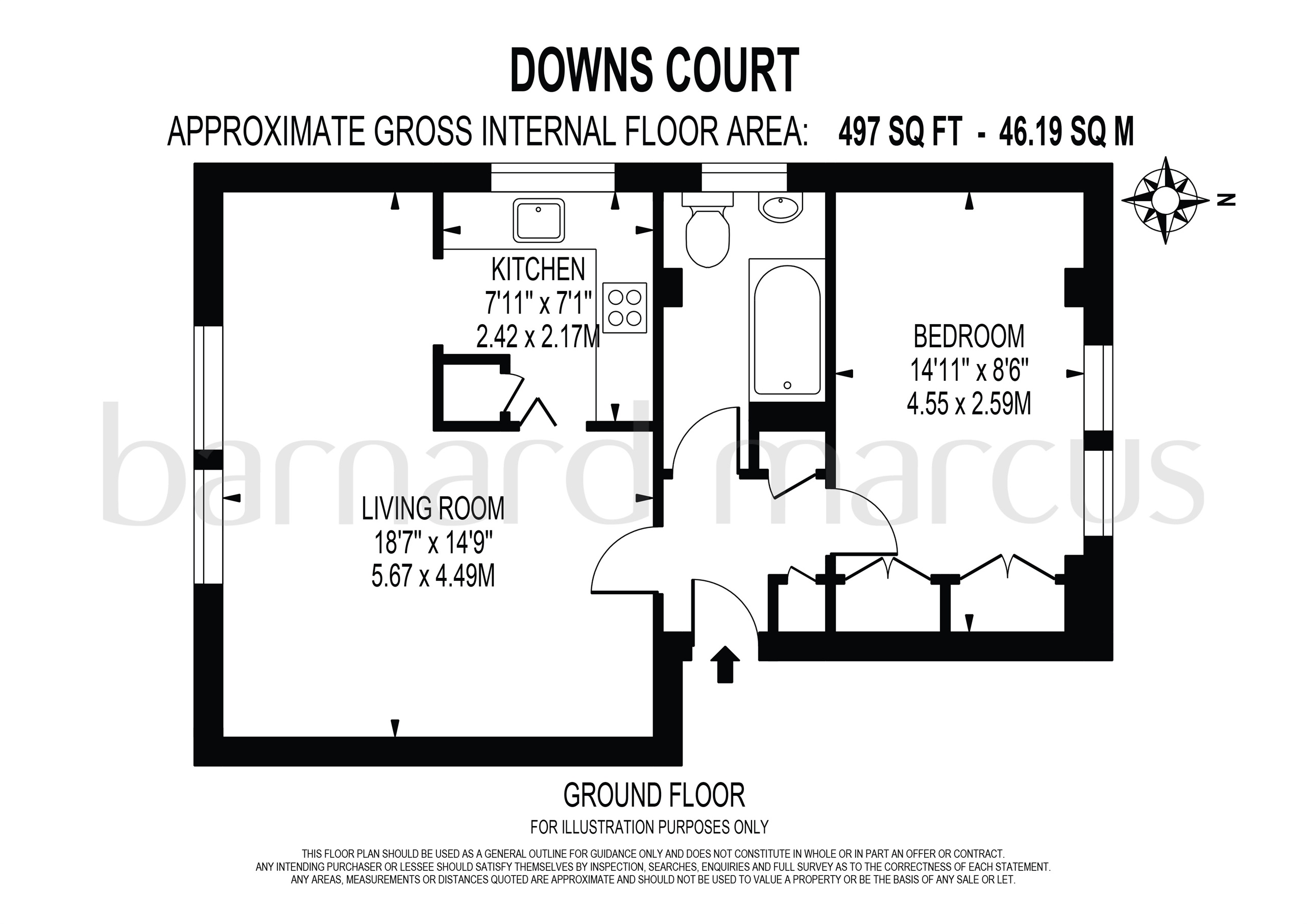 Flat 1, Downs Court, 6, Cambalt Road, London floorplan