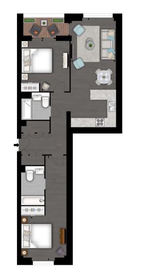 31, Thornes House, Vauxhall floorplan