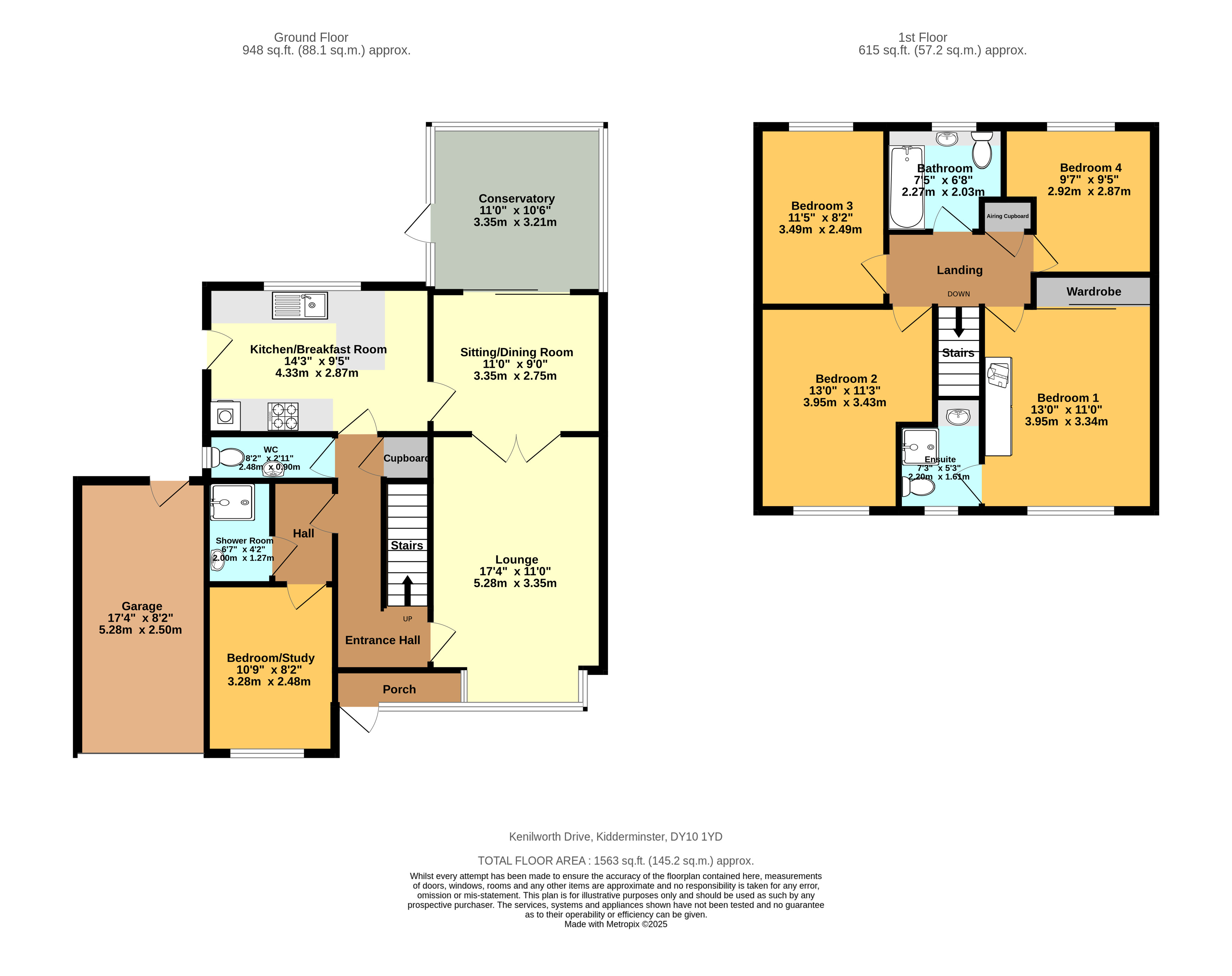 20, Kenilworth Drive, Kidderminster floorplan