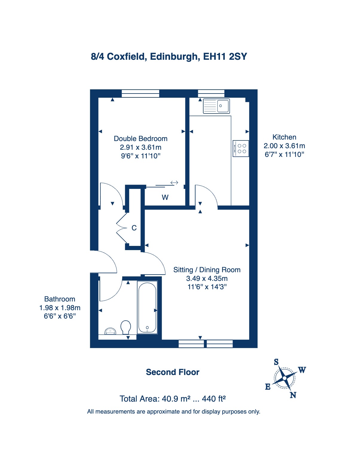 8/4, Coxfield, Edinburgh floorplan