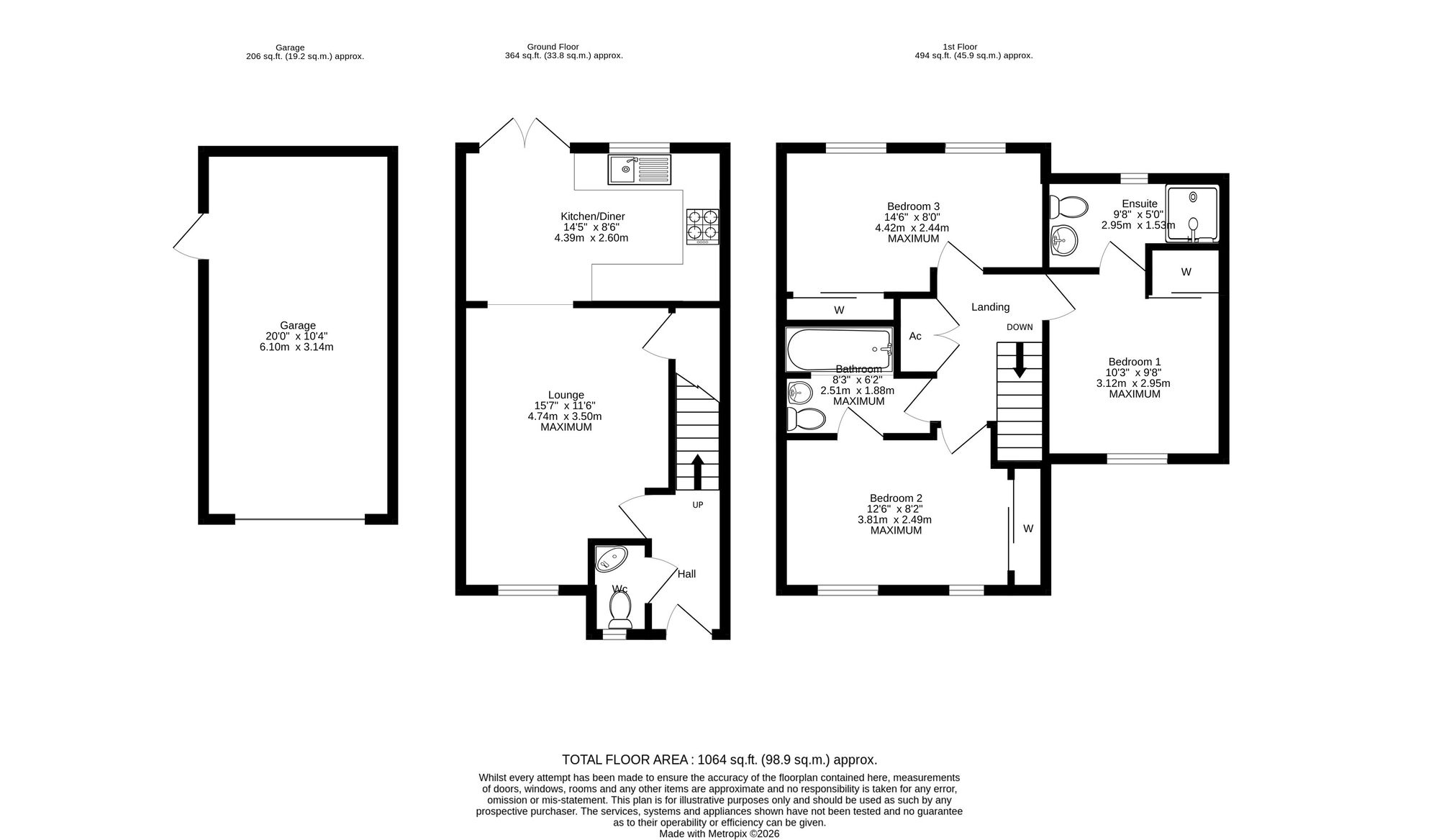 55, Randall Crescent, Cromer, NR27 floorplan