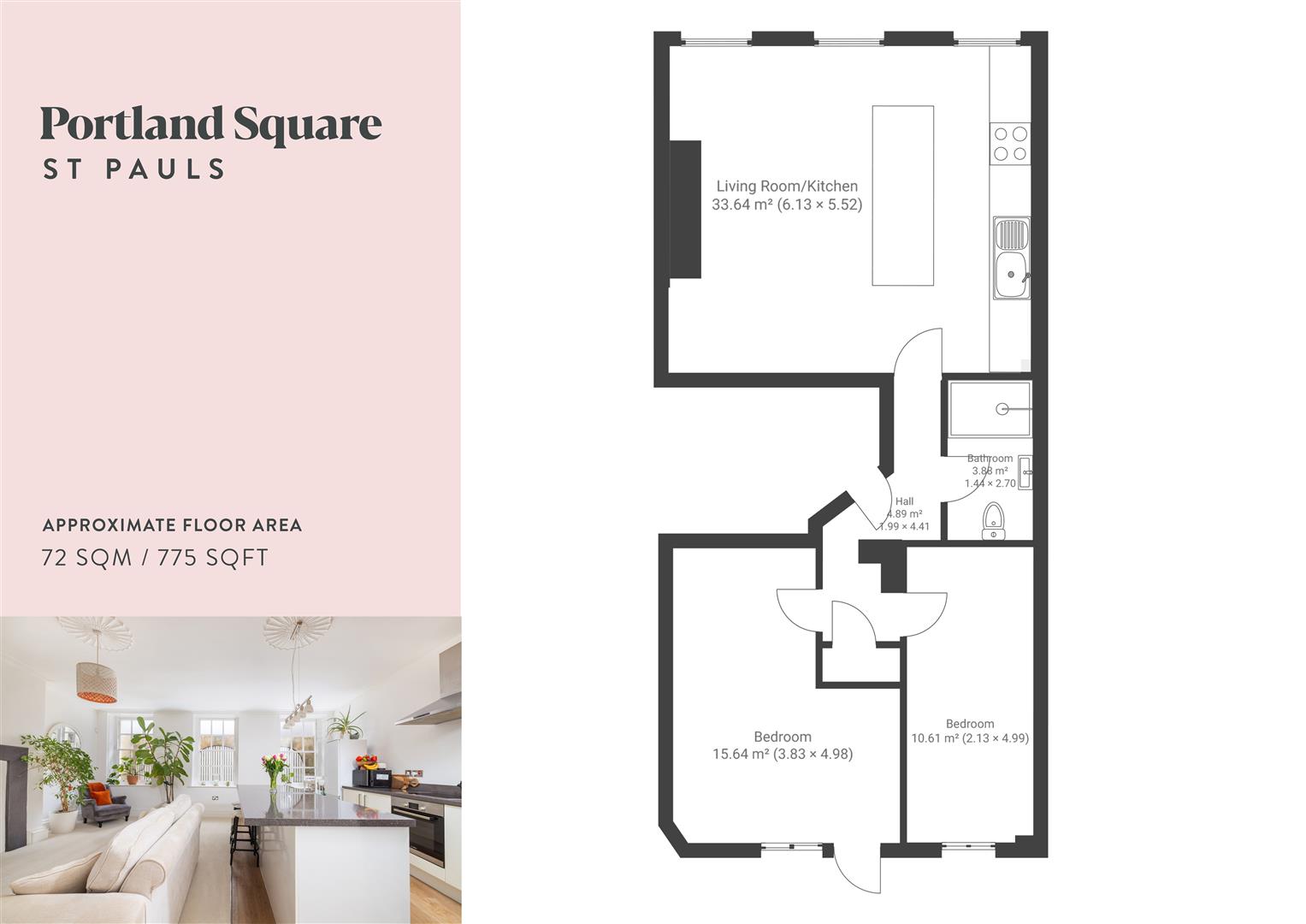 Flat 1 Arundel House, 6, Portland Square, Bristol floorplan