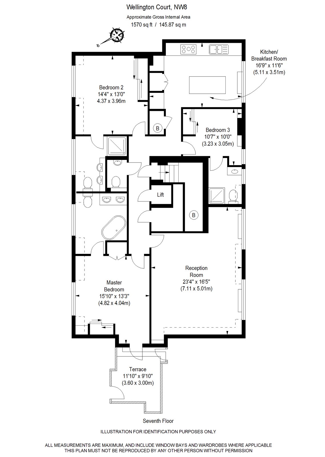 3 Bedrooms  to rent in Wellington Court, 55-67 Wellington Road, London NW8