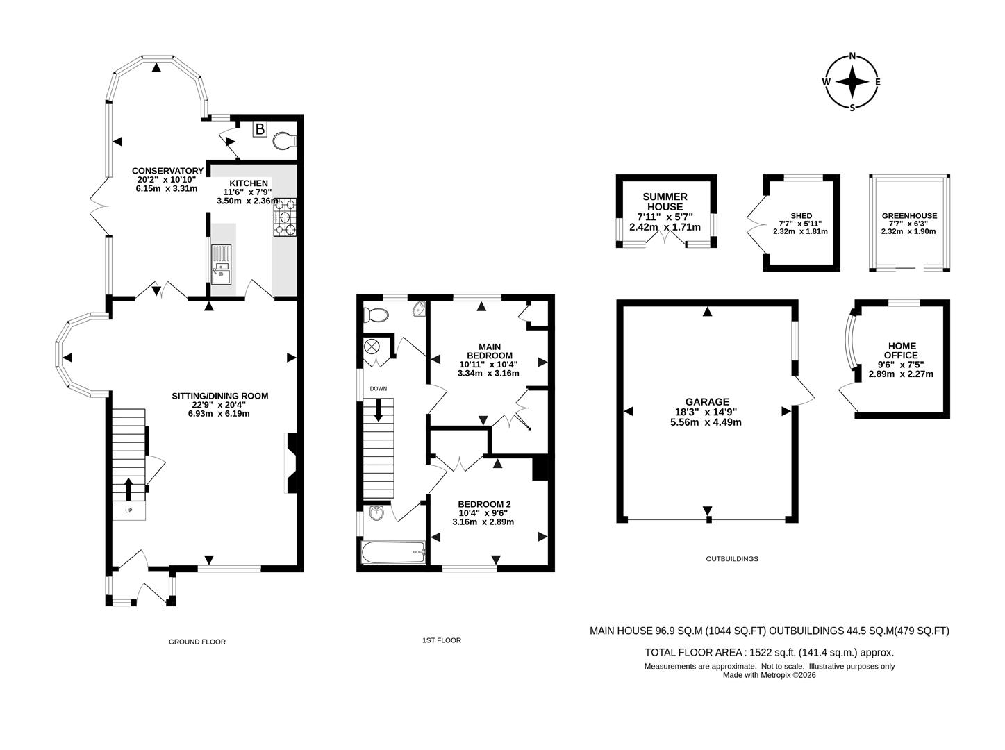 Pixie Cottage, Sandy Lane, Kingswood floorplan