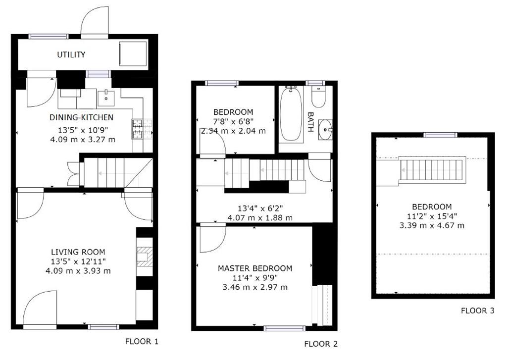 West Lane, Embsay, Skipton BD23, 2 bedroom terraced house for sale