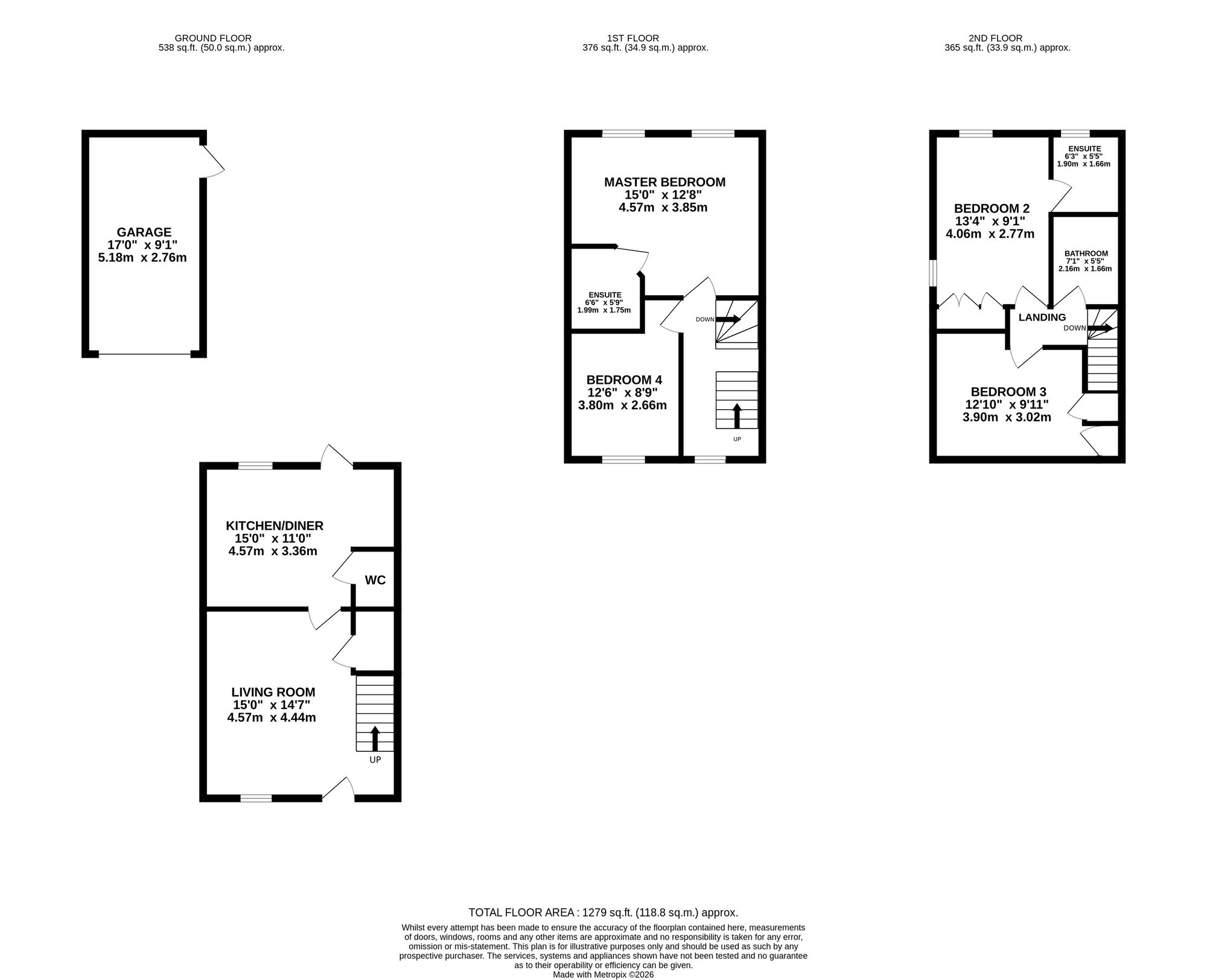 54 Clonners Field, Nantwich floorplan