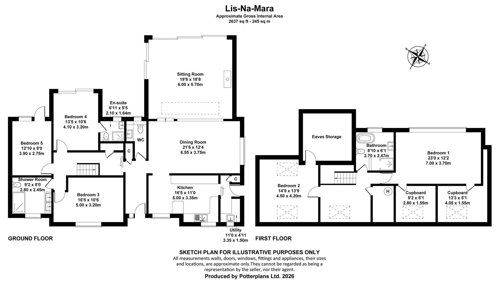Lis-Na-Mara, Ashlake Farm Lane, Wootton Bridge floorplan