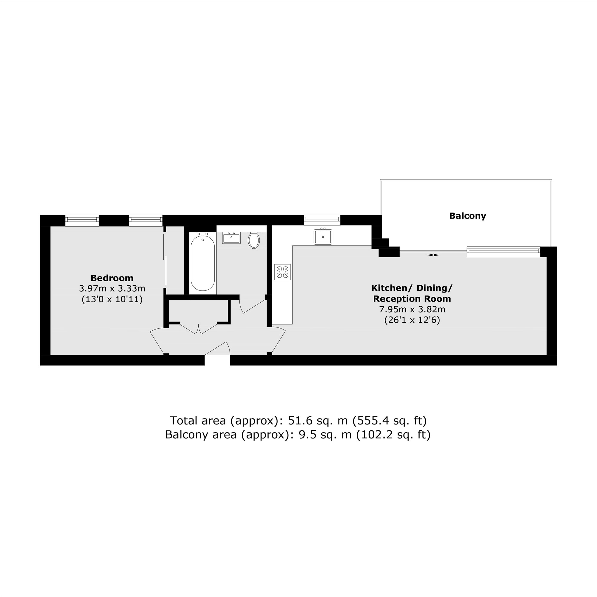 Flat 8, 6, Indigo Square, Surbiton floorplan