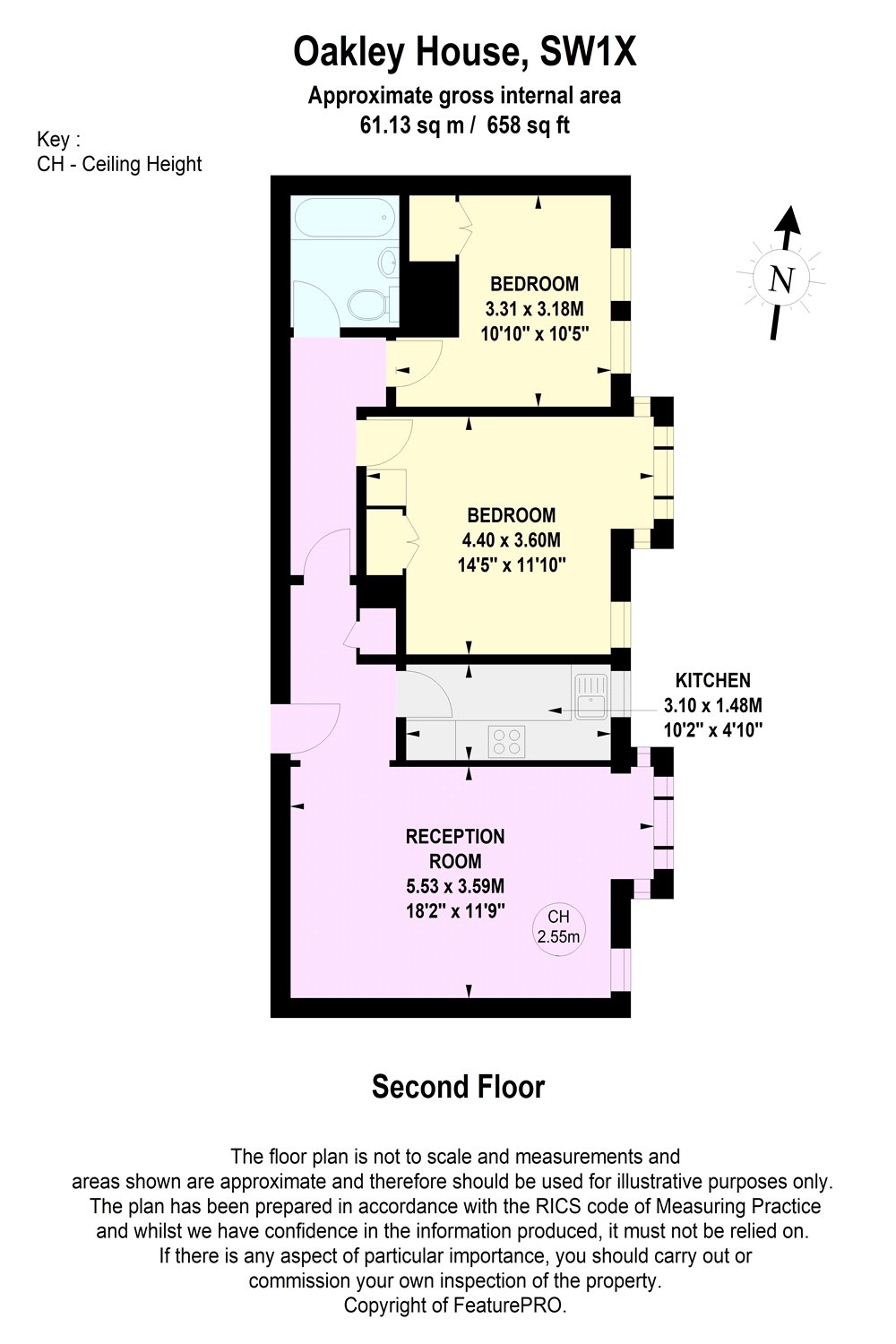 2 Bedrooms Flat to rent in Oakley House, Knightsbridge, London SW1X