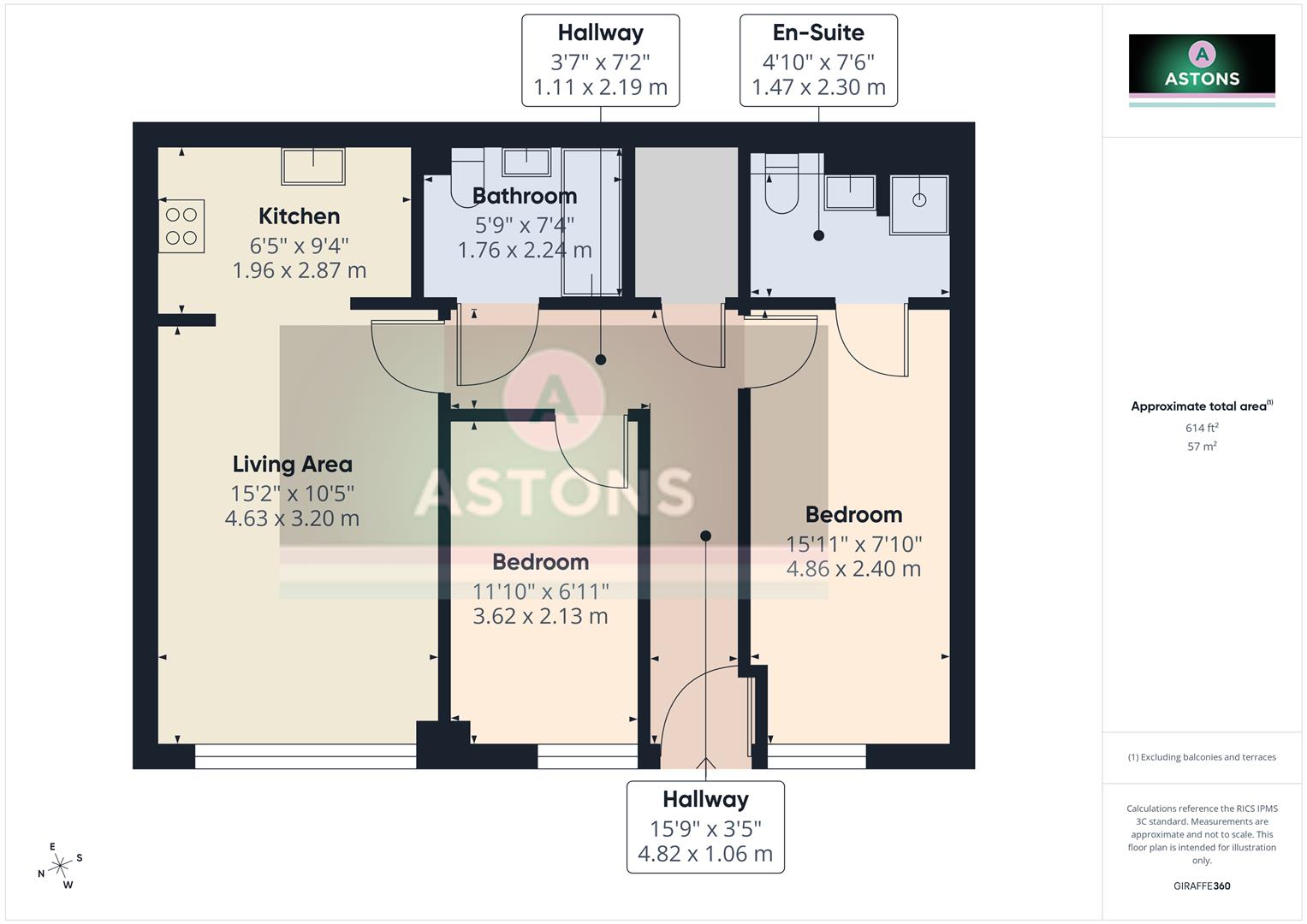 39, Rampling Court, Commonwealth Drive, Crawley floorplan