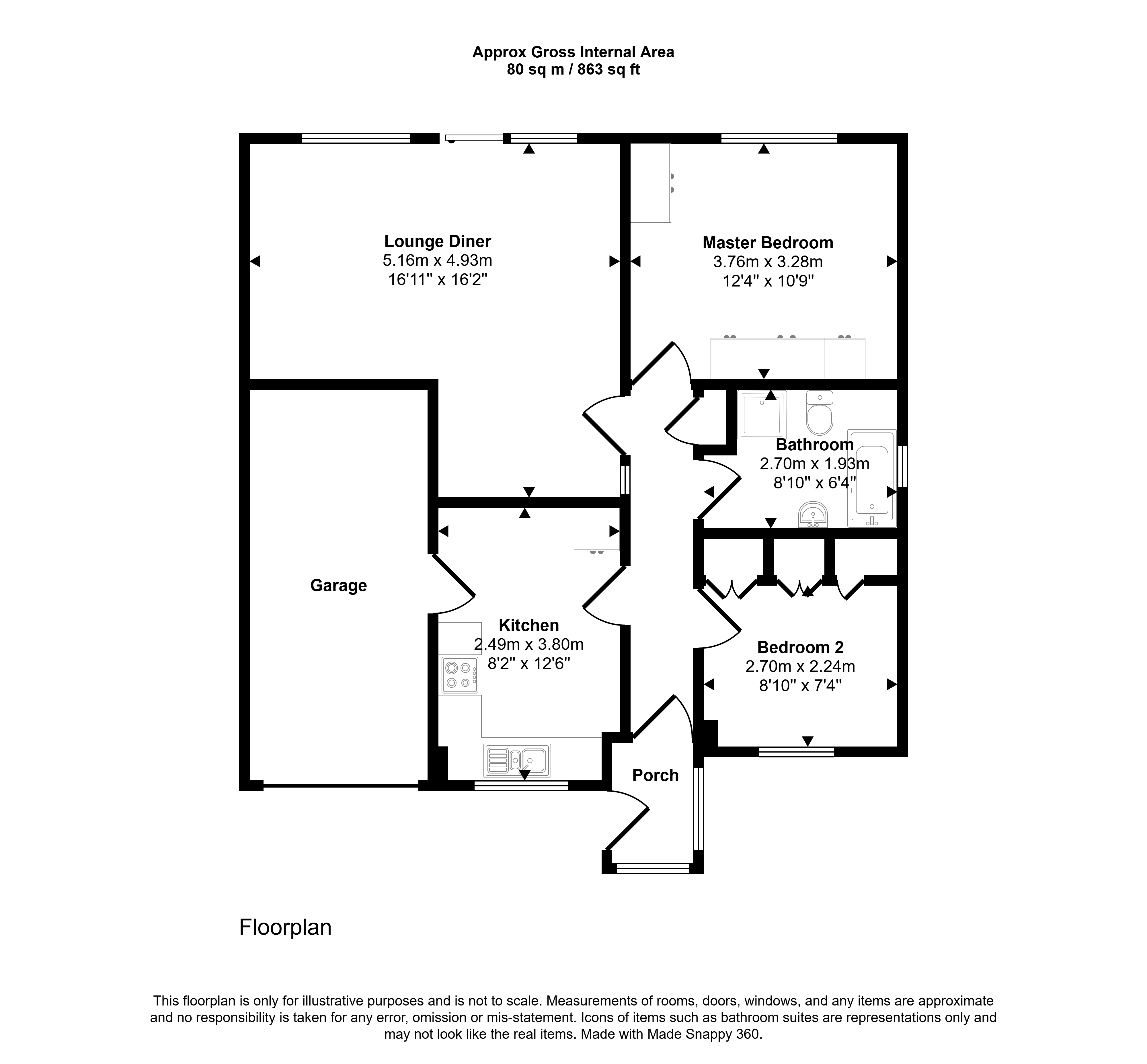 2, Beadnell Gardens, Newcastle upon Tyne floorplan