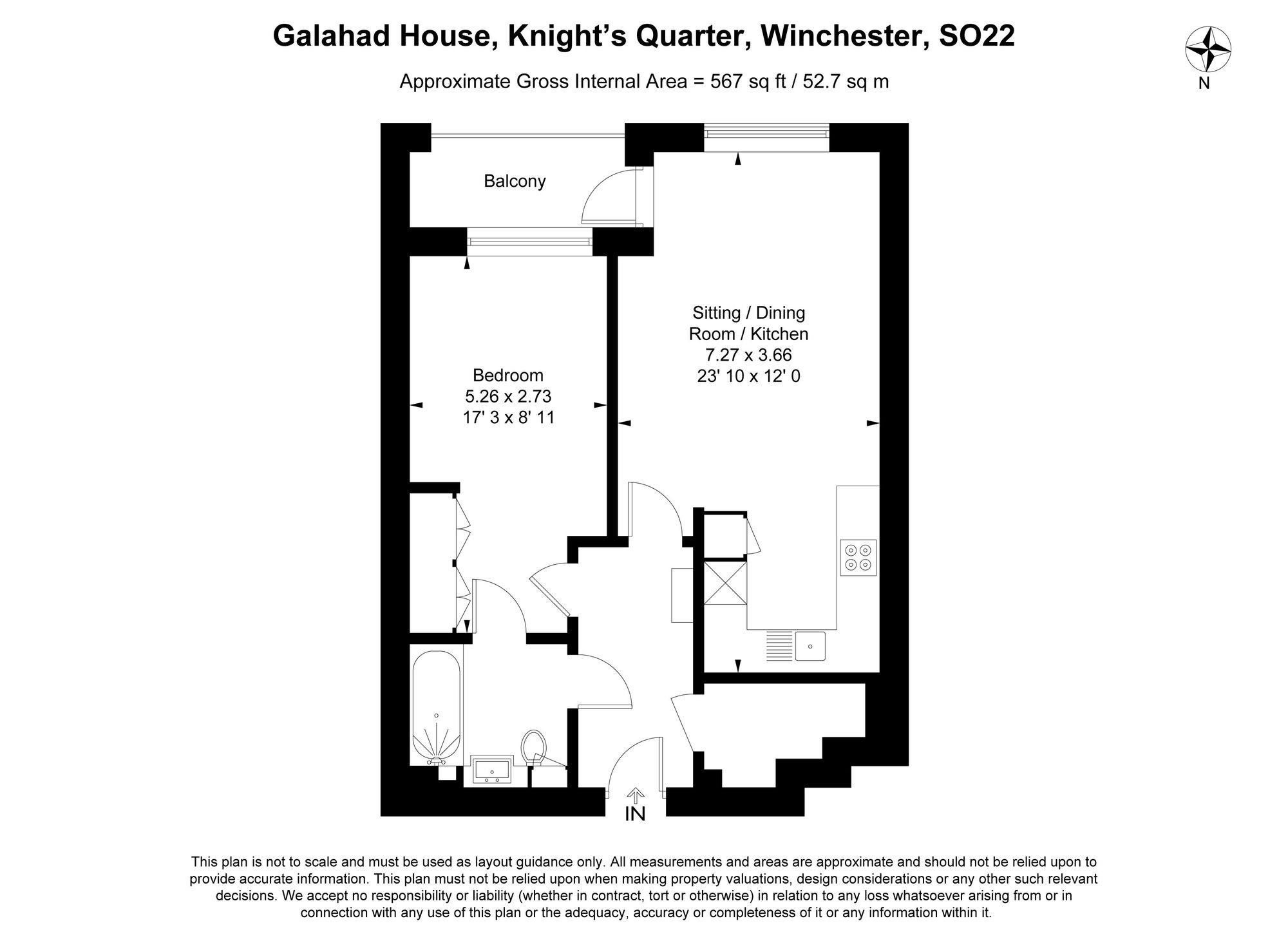 3 Galahad House Fellowes Rise, Winchester floorplan