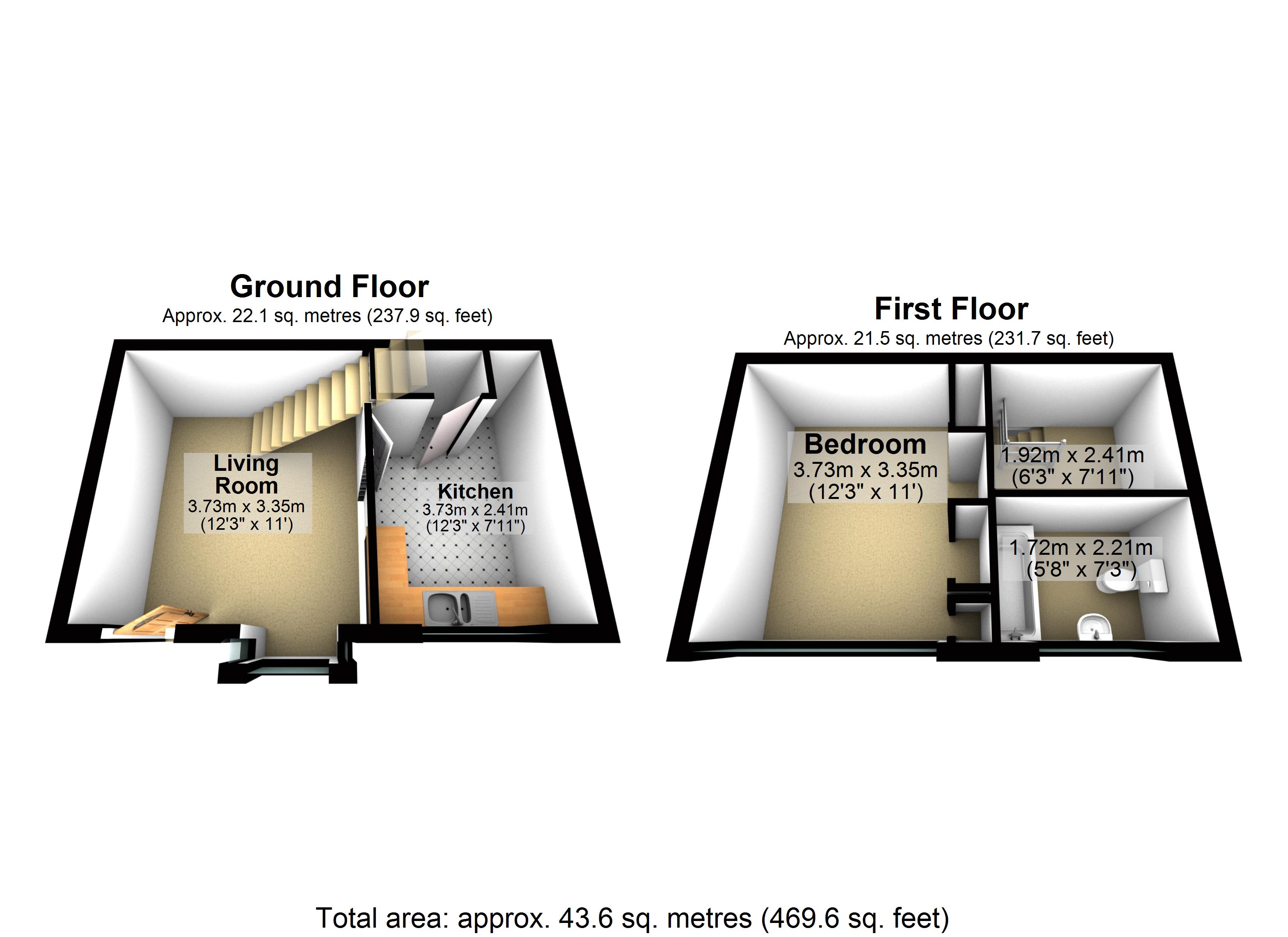 1 Bedrooms Terraced house for sale in Barnum Court, Swindon SN2