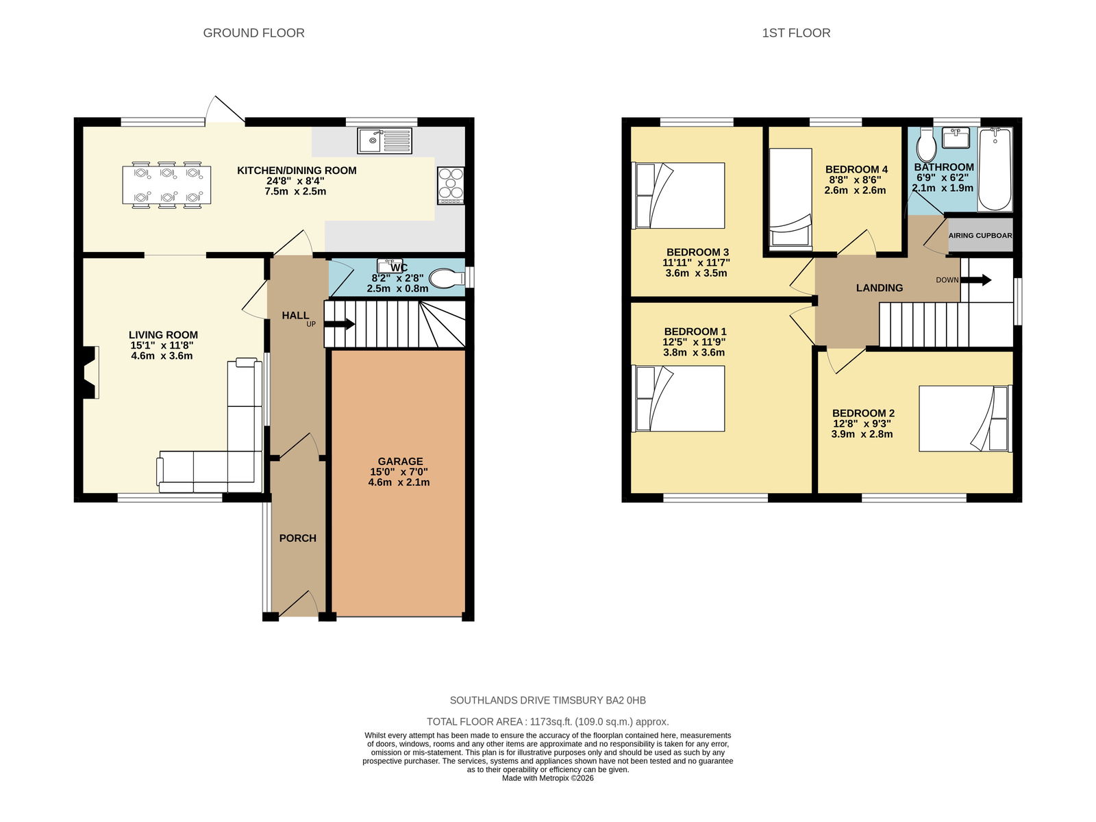 66, Southlands Drive, Bath floorplan
