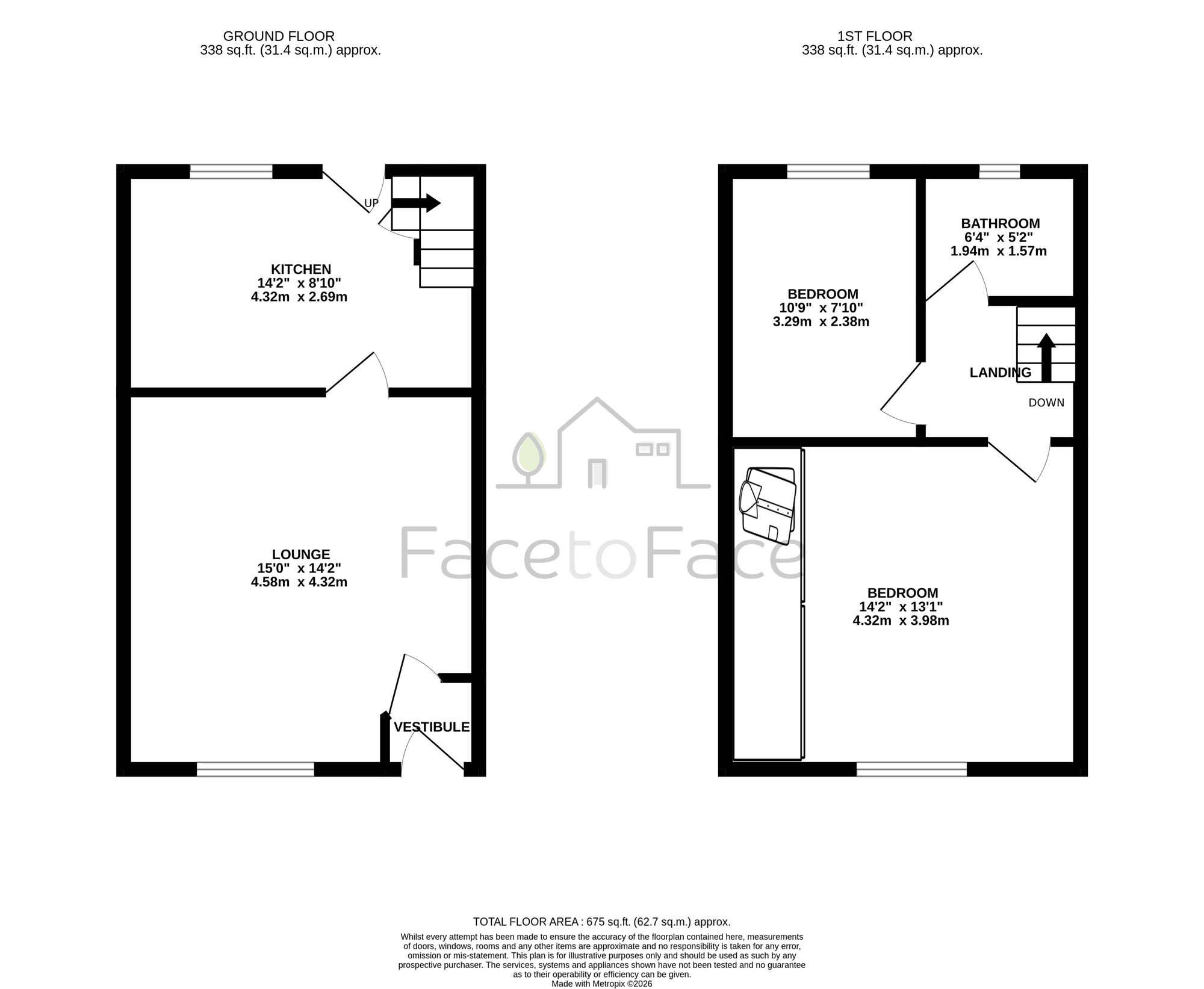 2 Frances Street, Rochdale floorplan