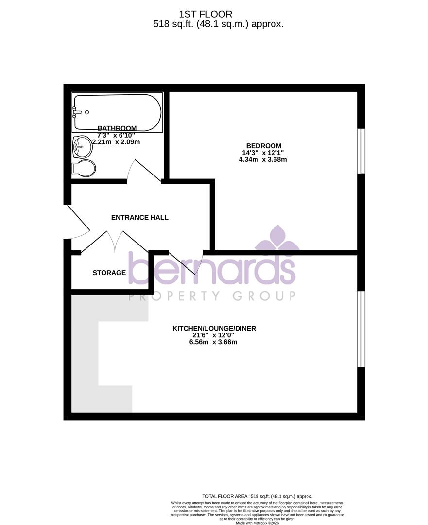 22, Handleys Corner, 44-46 Palmerston Road, Southsea floorplan