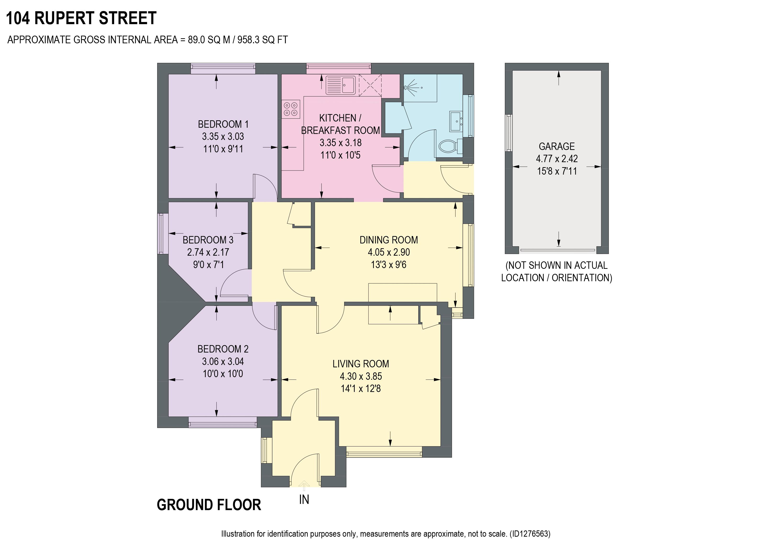 104, Rupert Street, Chesterfield floorplan