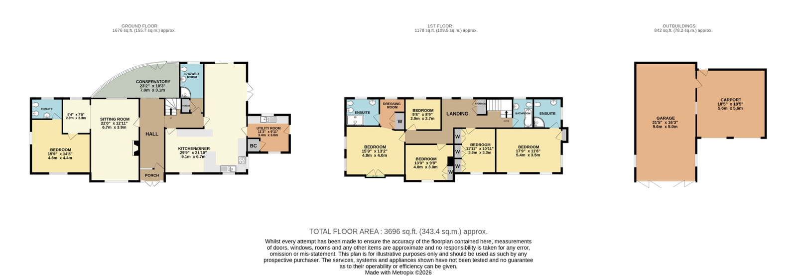 Longfield, Upper Wick Lane, Worcester floorplan