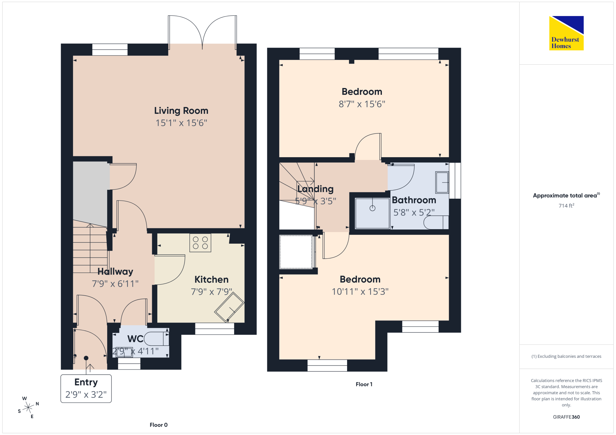 2, The Hawthorns, Preston floorplan