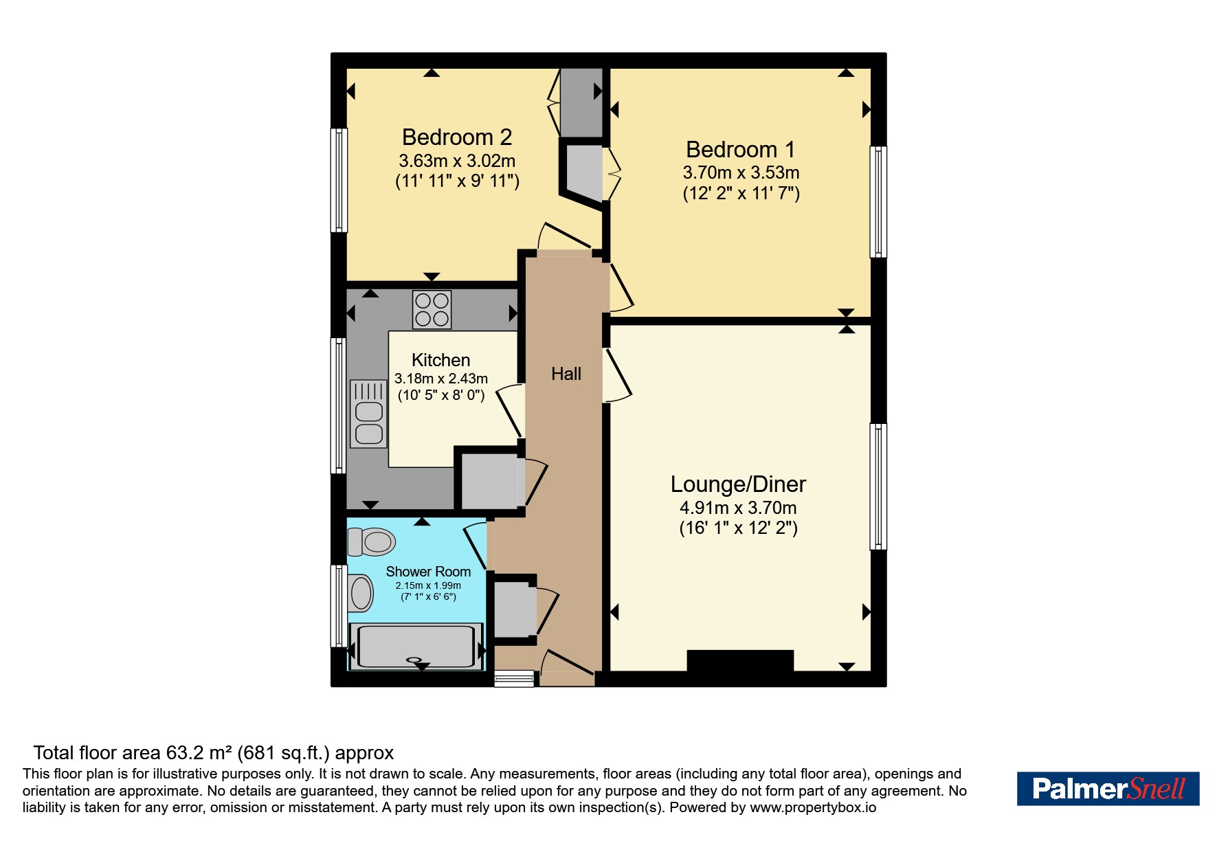 Flat 2 Bellmoor,, Portarlington Road, Bournemouth floorplan