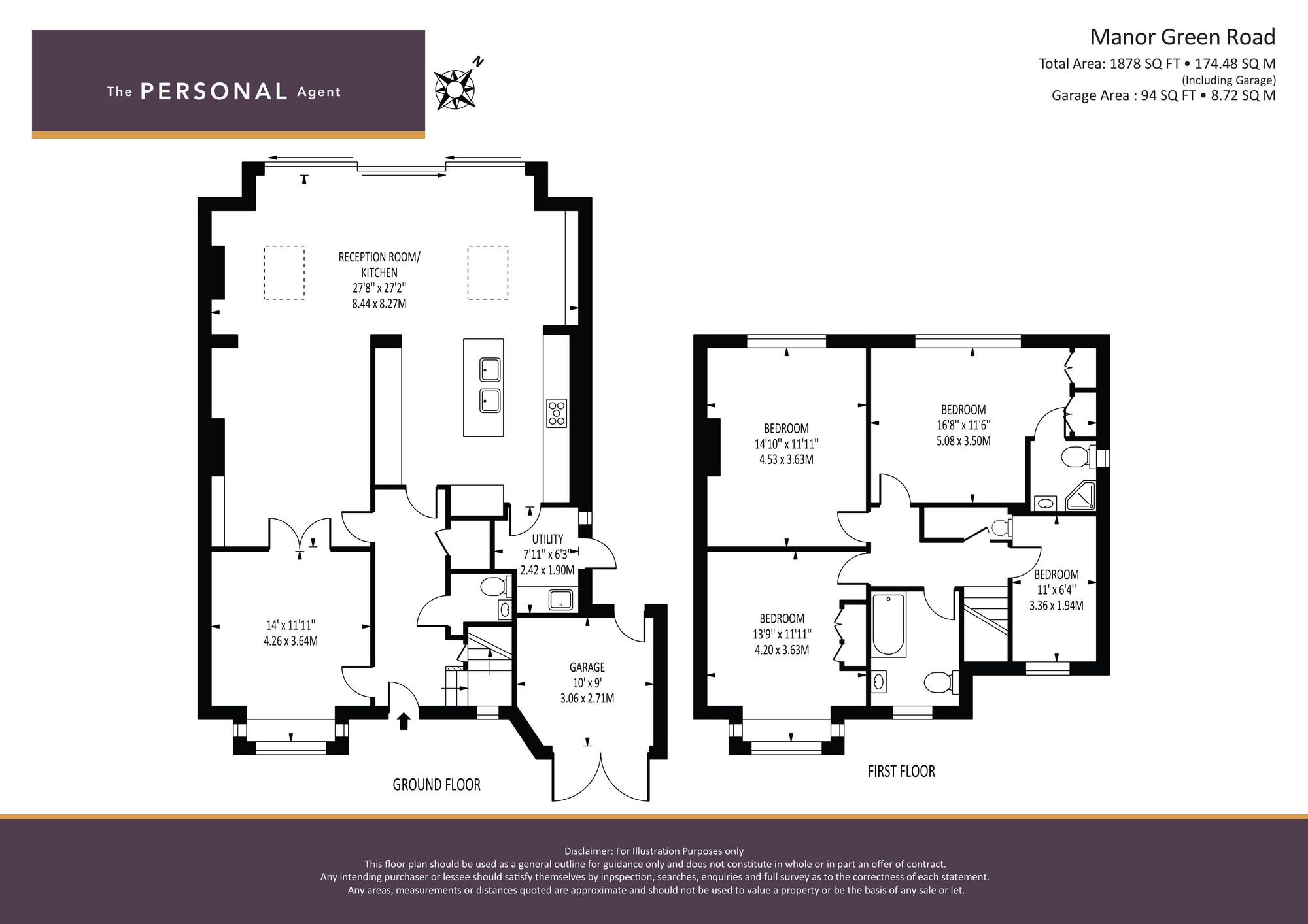 118 Manor Green Road, Epsom floorplan