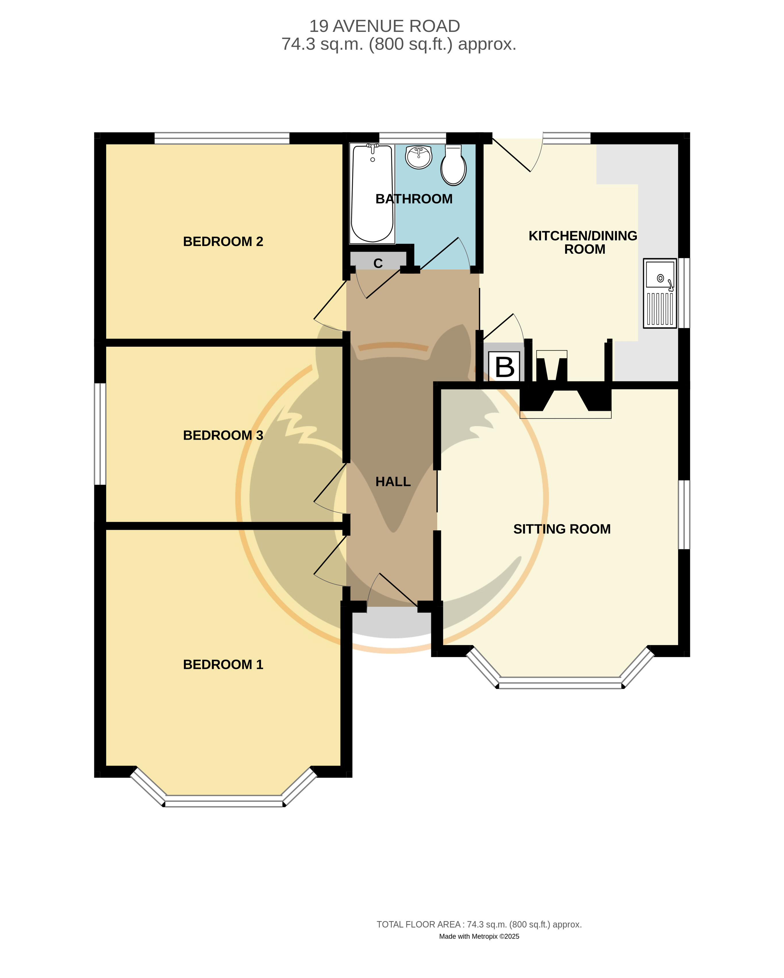 19, Avenue Road, Christchurch floorplan