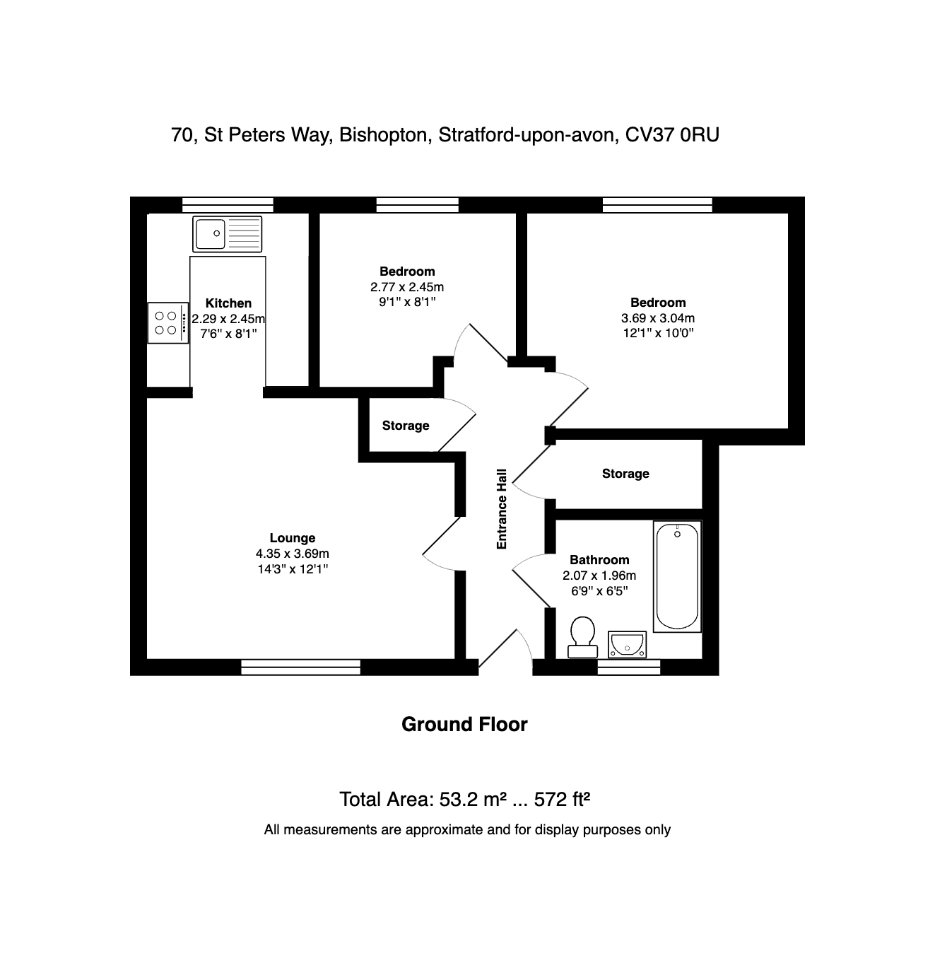 70, St. Peters Way, Stratford-upon-Avon floorplan