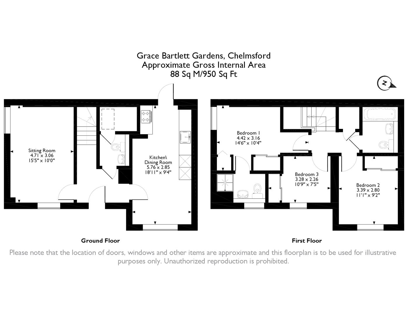 3 Bedrooms Semi-detached house for sale in Grace Bartlett Gardens, Chelmsford CM2