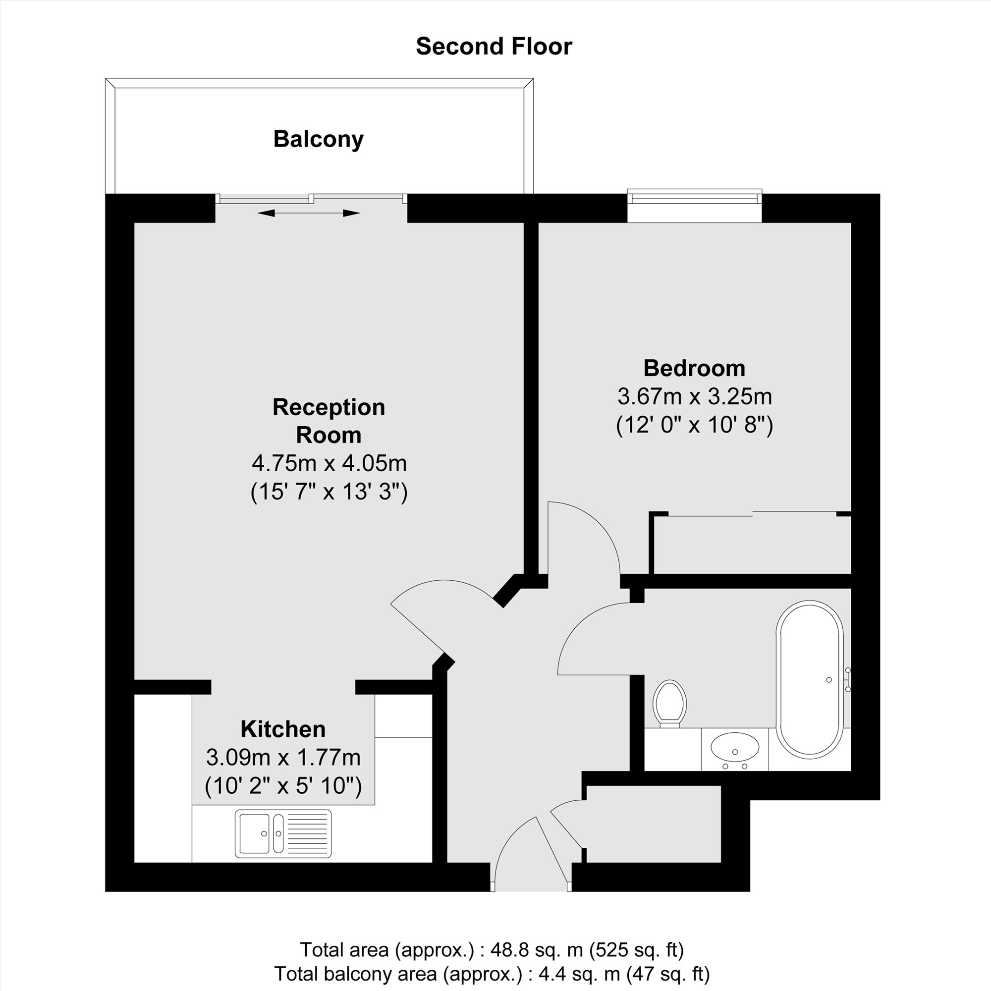 Flat 24, Westside Court, 71, Forty Avenue, Wembley floorplan