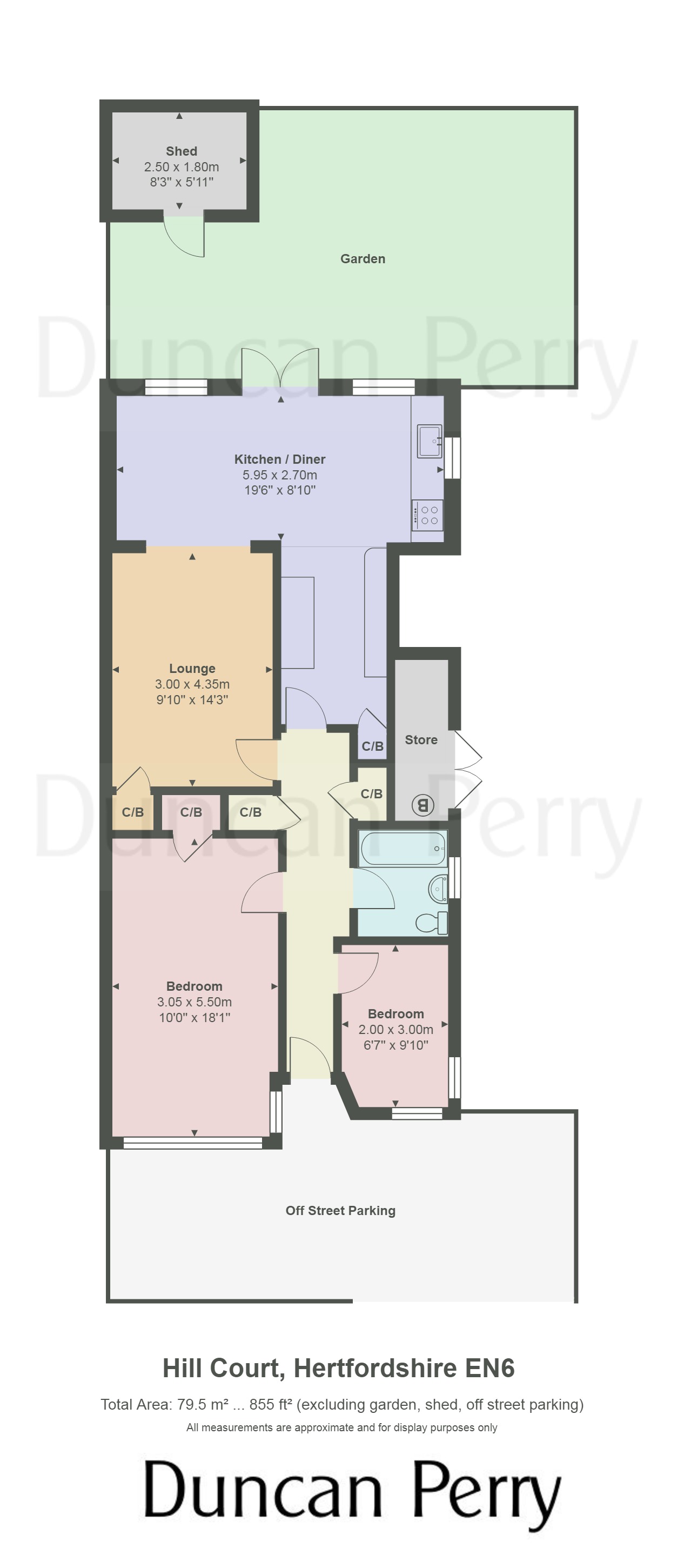 Hill Court, Hill Rise, Potters Bar EN6, 2 bedroom for sale