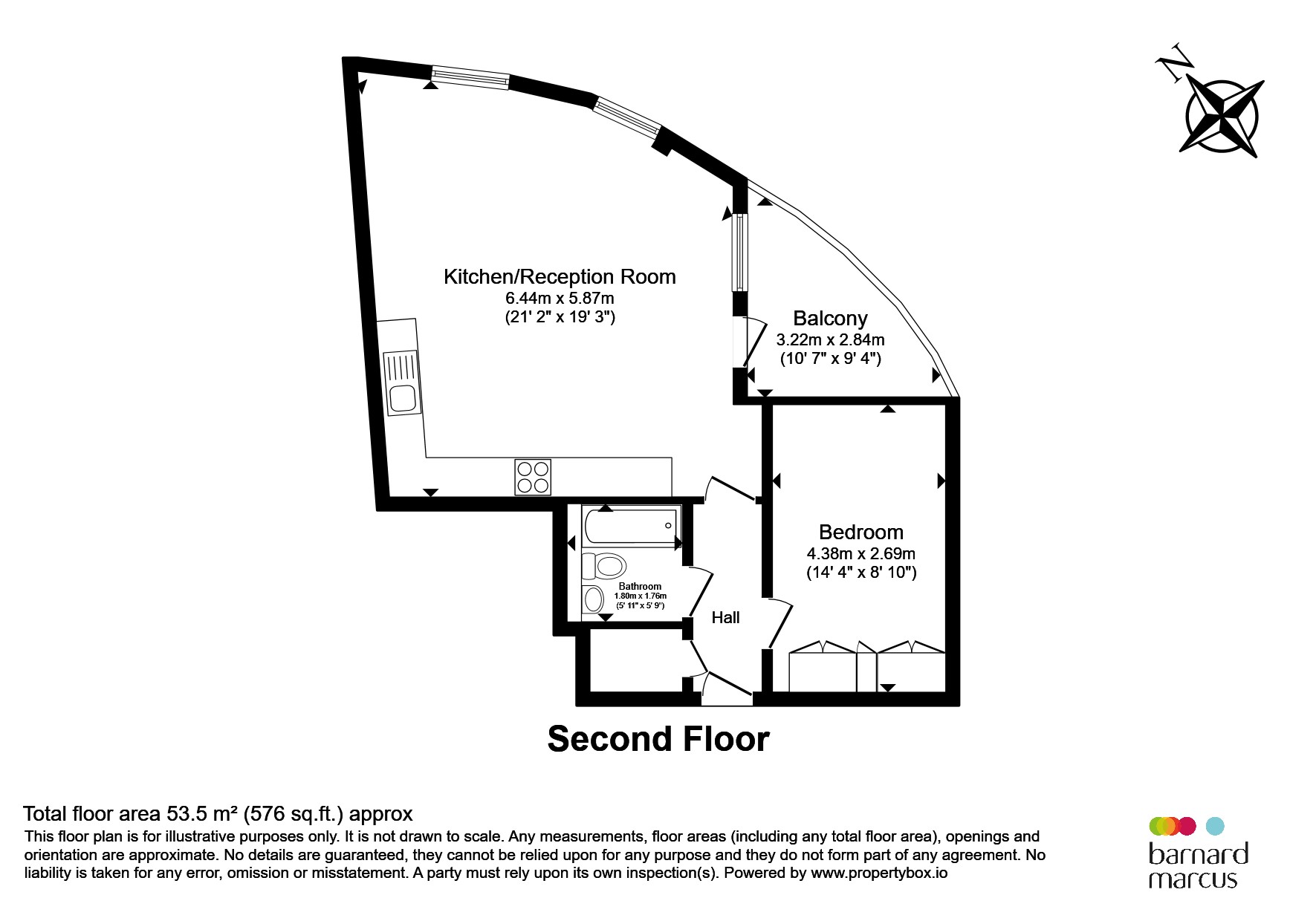 Flat 8, 2c, Cavendish Road, London floorplan