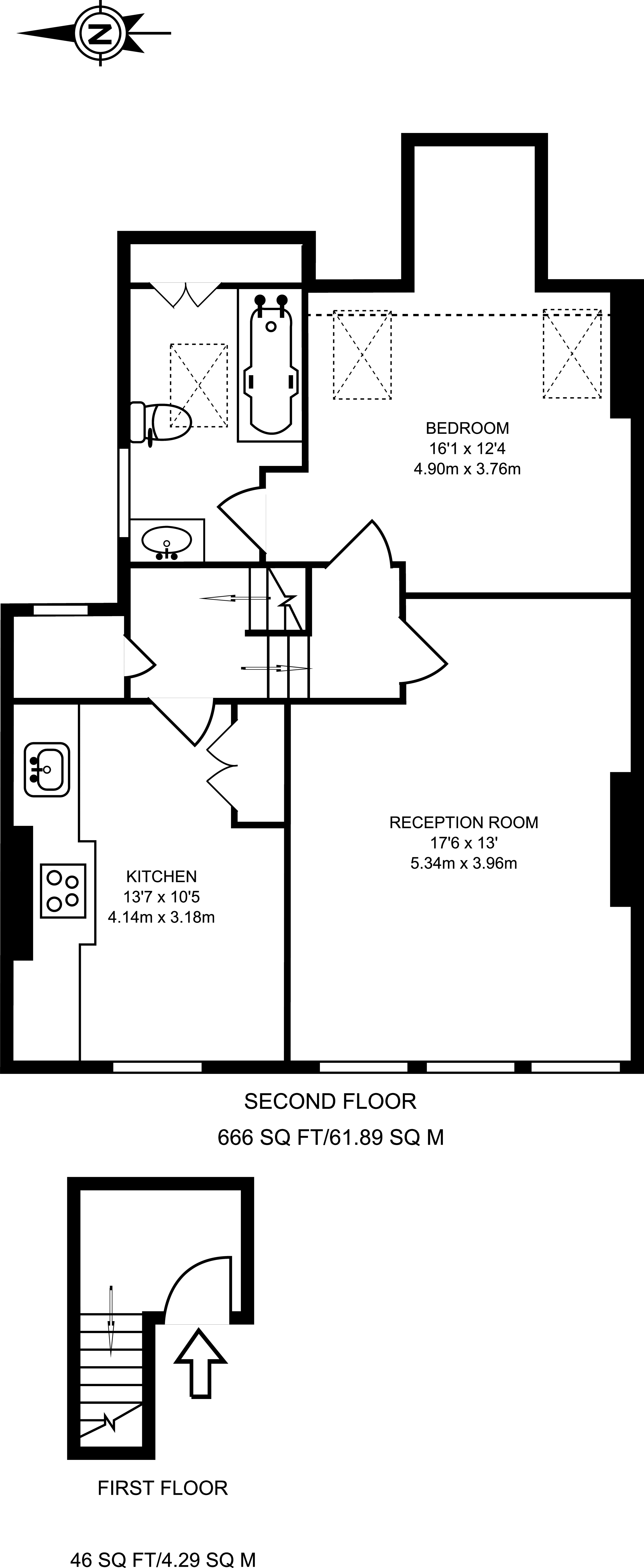 1 Bedrooms Flat to rent in Eardley Road, Furzedown, London SW16