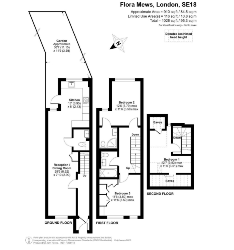 Flora Mews, London floorplan