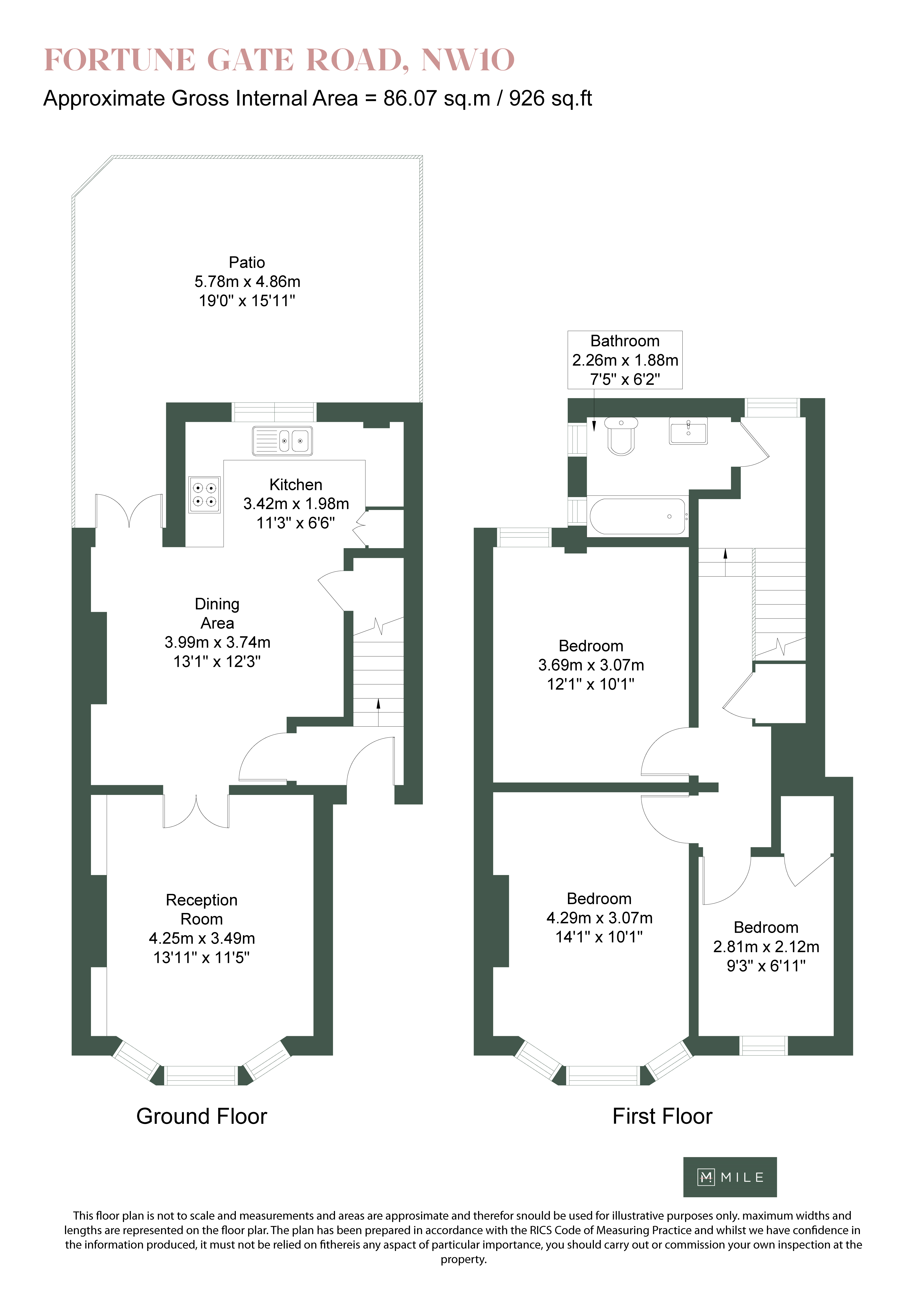 30a, Fortune Gate Road, London floorplan