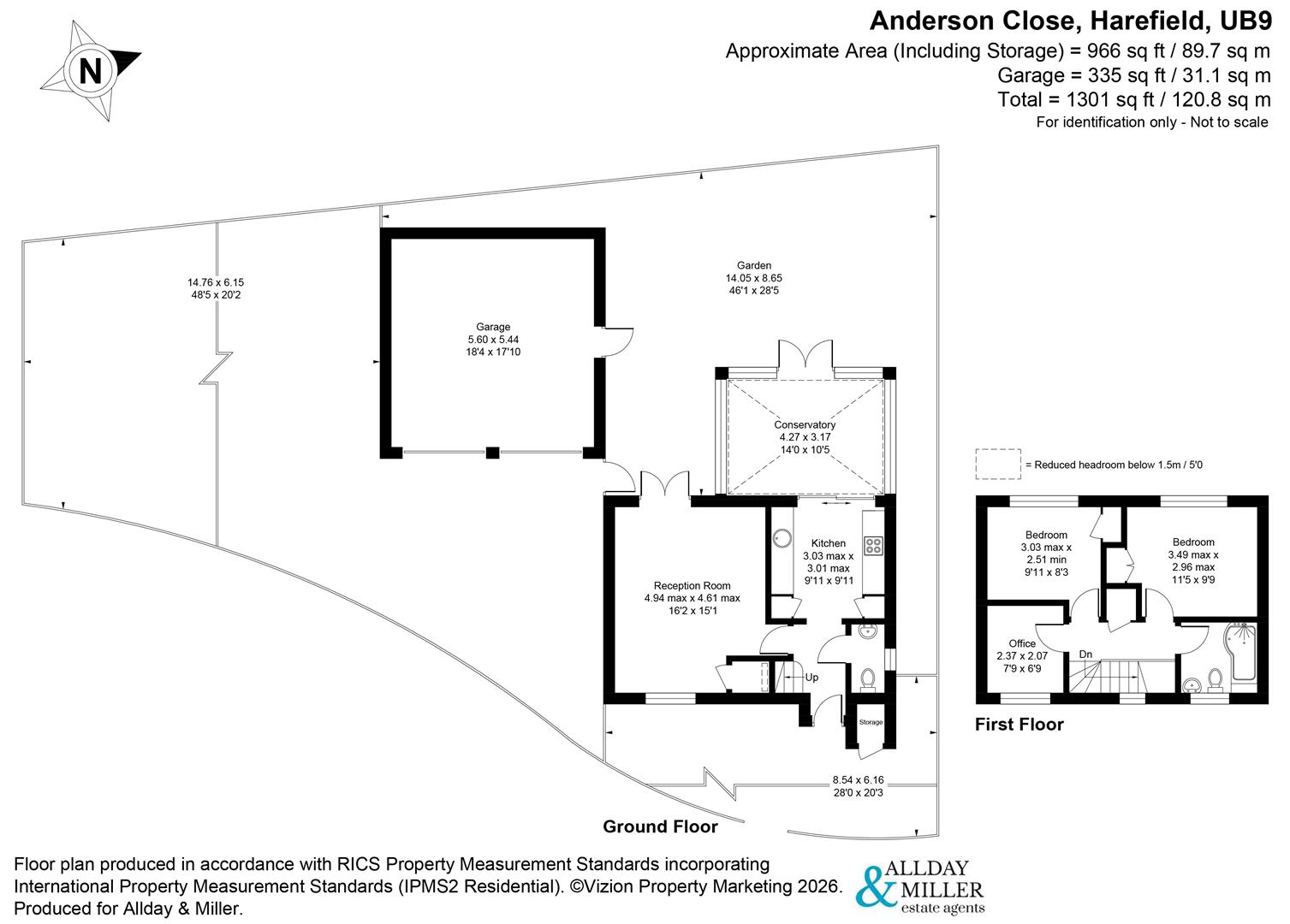 15, Anderson Close, Uxbridge floorplan