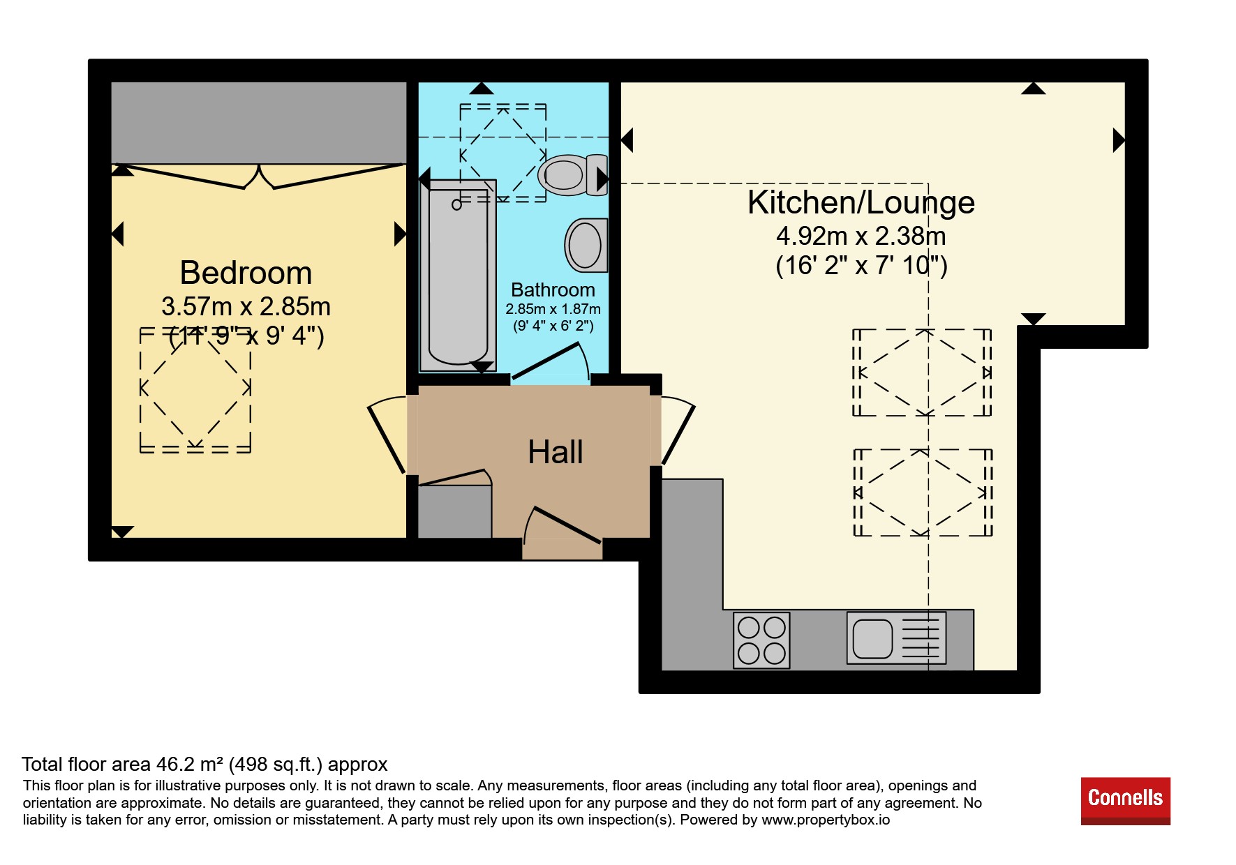 Flat C, Courtyard House, School Road, Warwick floorplan