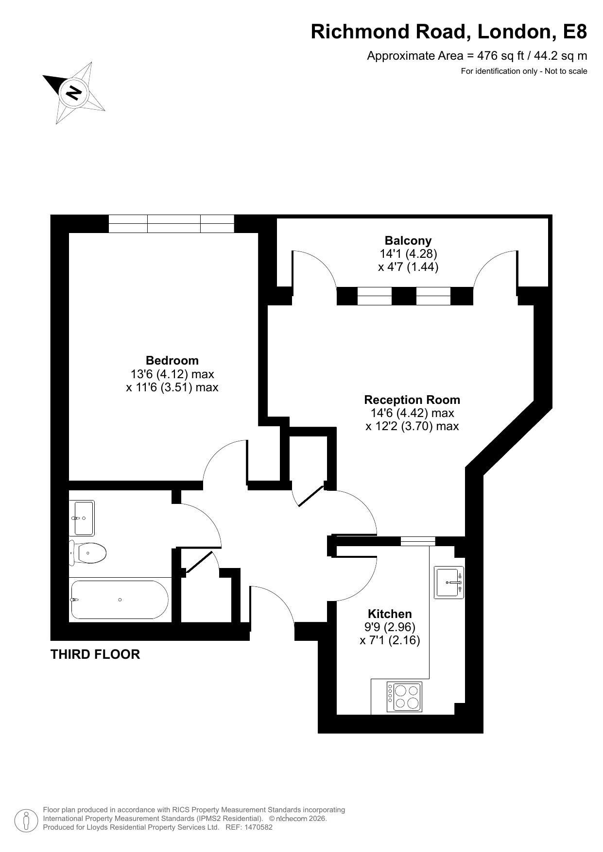 Flat 10, 50 Hacon Square, London floorplan