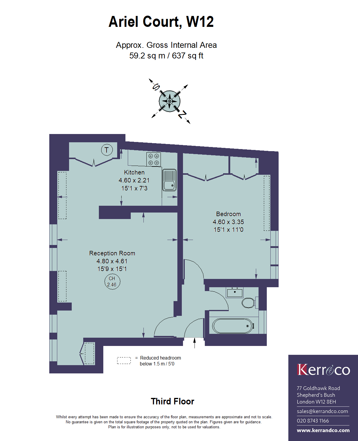 13A, Ariel Court, Shepherd's Bush W12 floorplan
