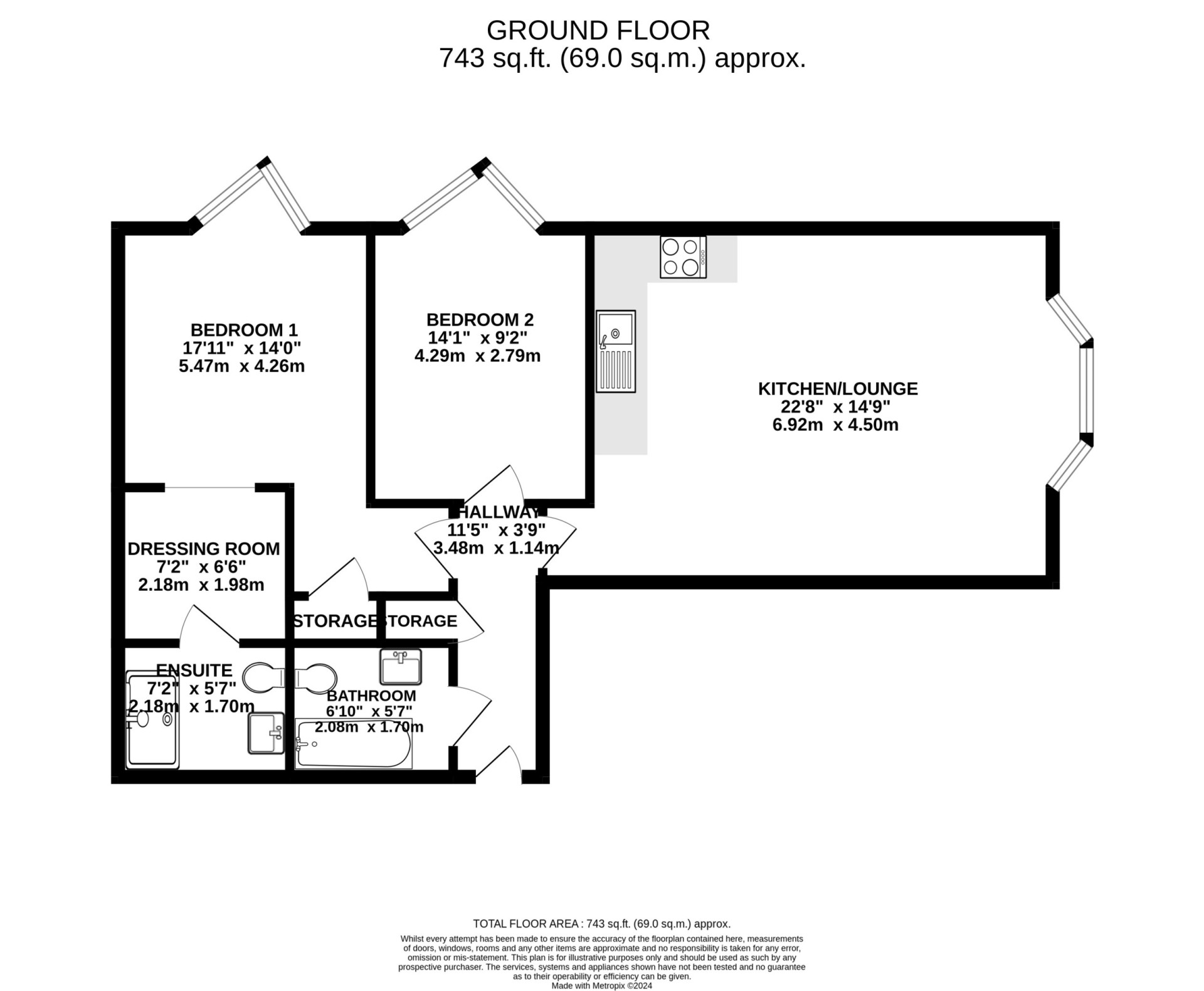 Apt. 14, Wellington House, Waterloo Road, Ramsey IM8, 2 bedroom flat