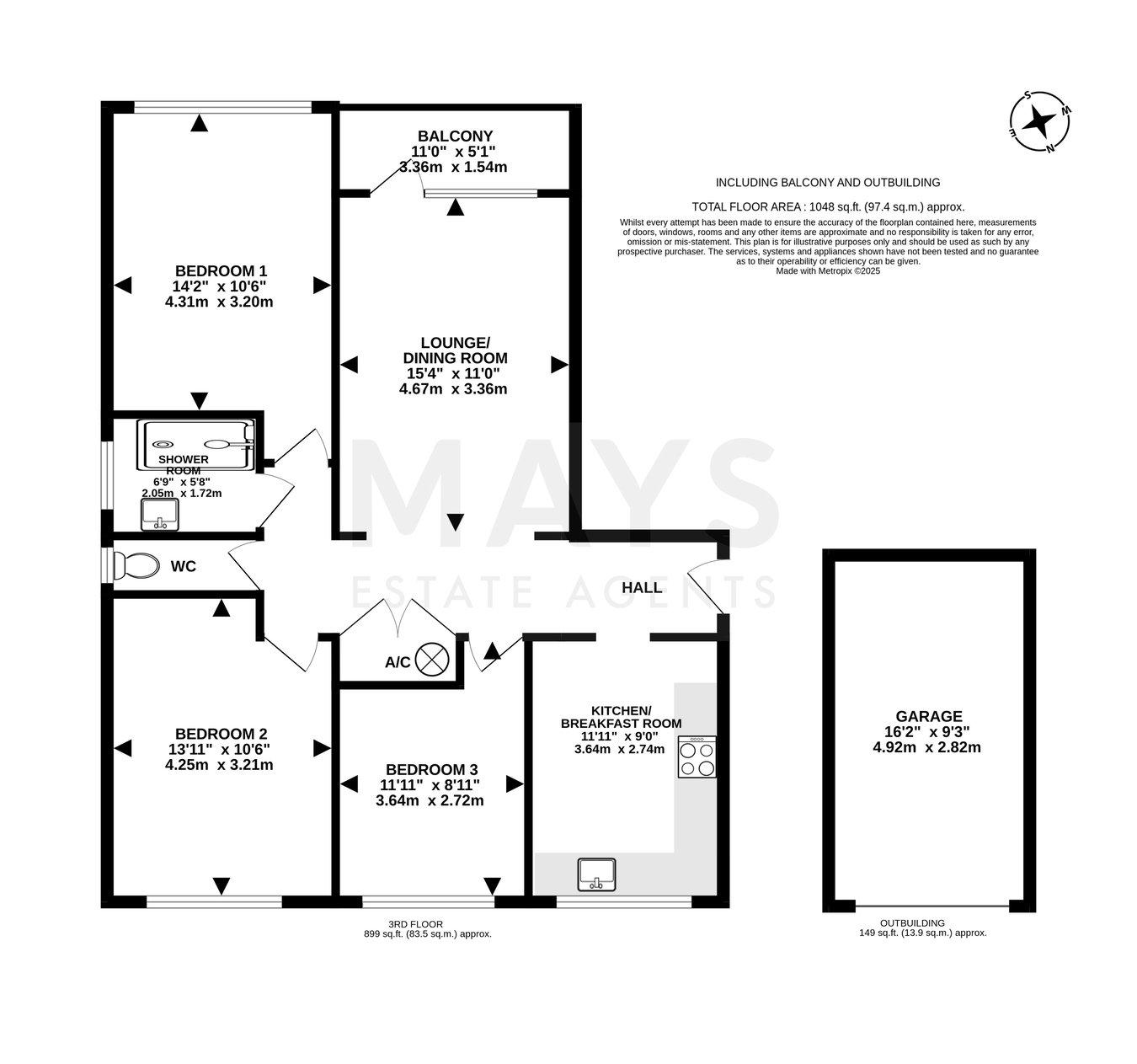 Flat 7, Monkton Court 33 Branksome Wood Road, Bournemouth floorplan